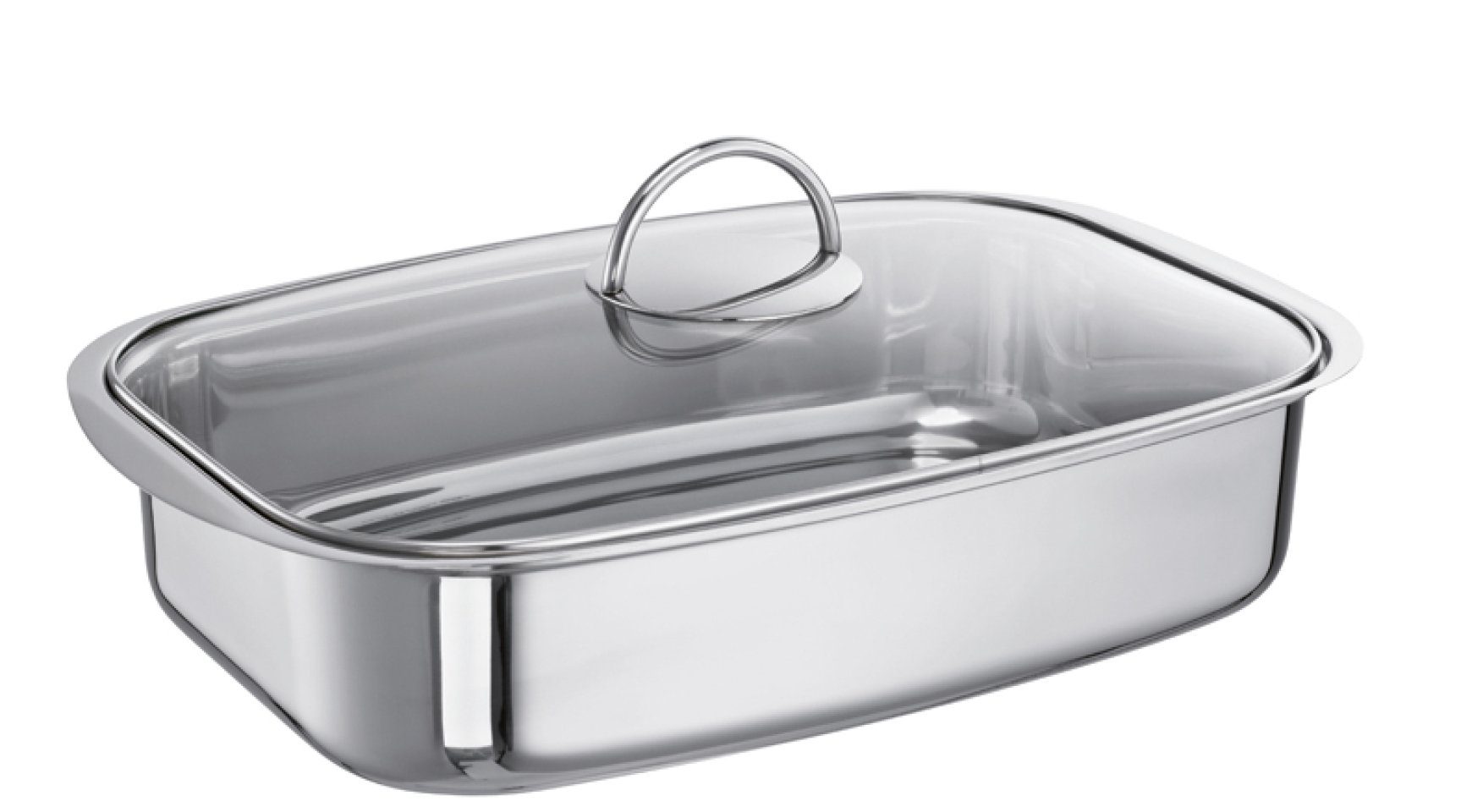 SCHULTE-UFER Bräter Allzweck-Sicht-Bräter, Edelstahl (Einzelprodukt, 1-tlg), Spülmaschinengeeignet, Ofenfest, Edelstahl, 36 Durchmesser