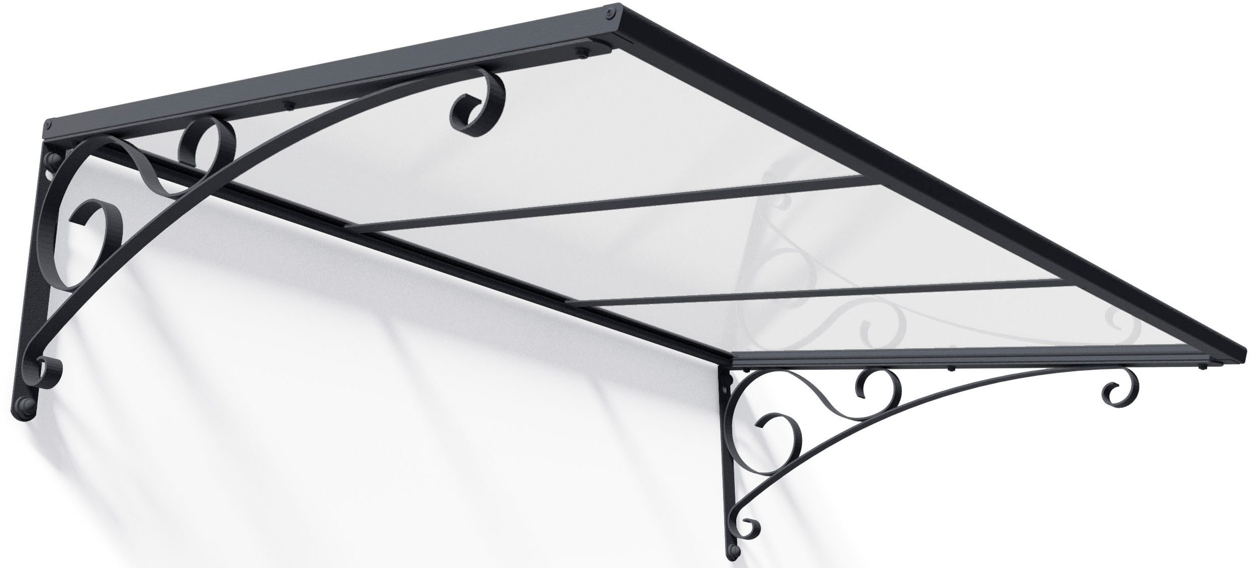 Palram - Canopia Vordach Venus, Alu Anthrazit Paneel Klar