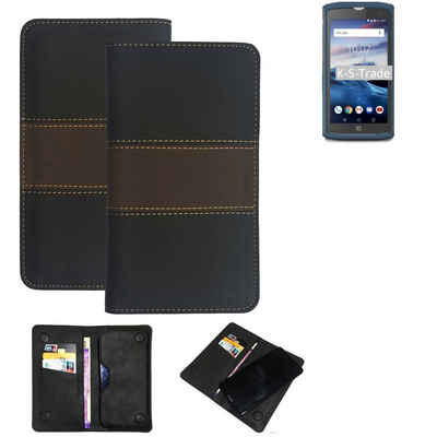K-S-Trade Handyhülle für Crosscall Core-X3, Handy Hülle Core X3 Schutz Hülle Walletcase Bookstyle Tasche