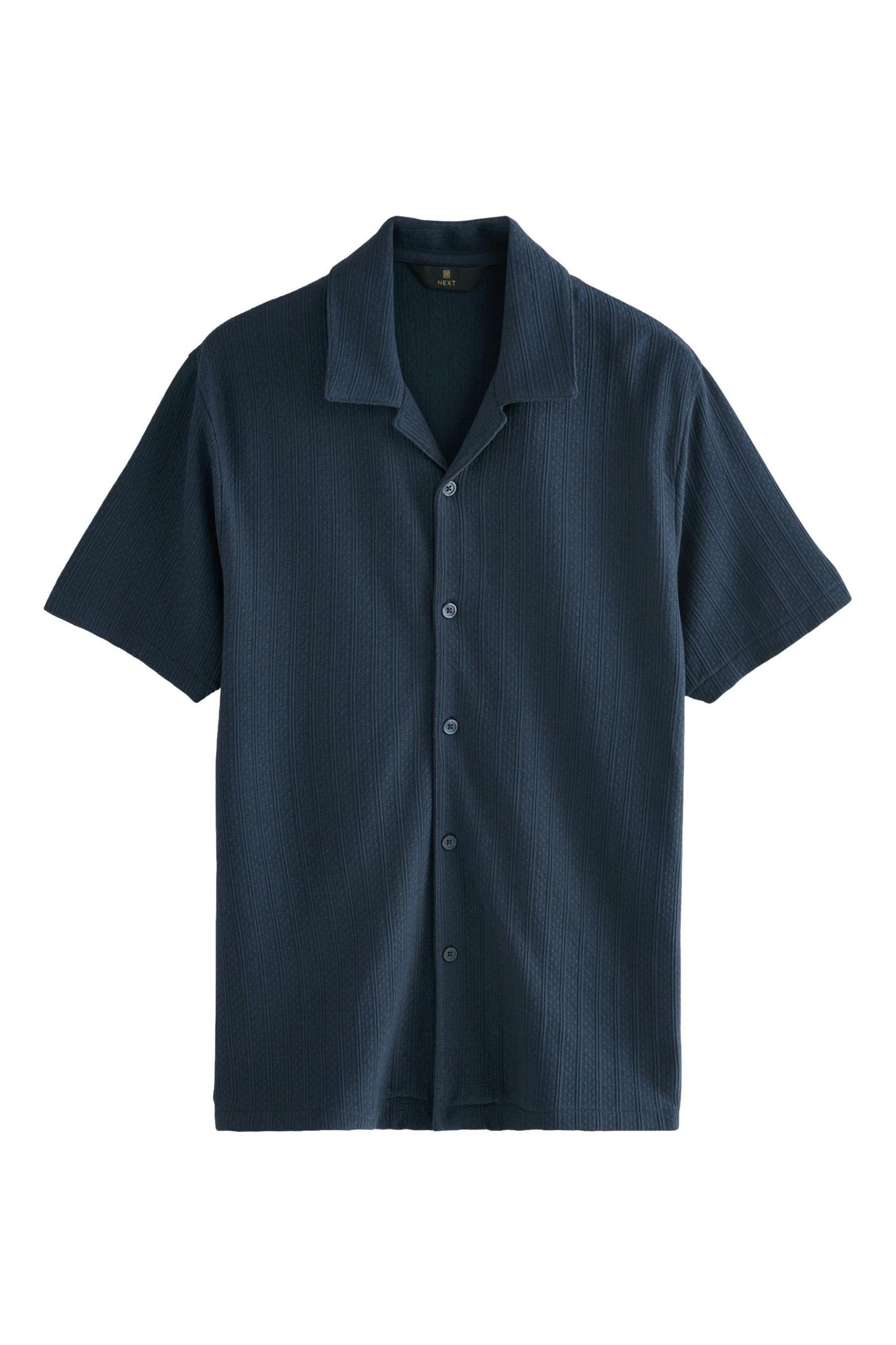 Next Kurzarmhemd Hemd aus strukturiertem Jersey günstig online kaufen