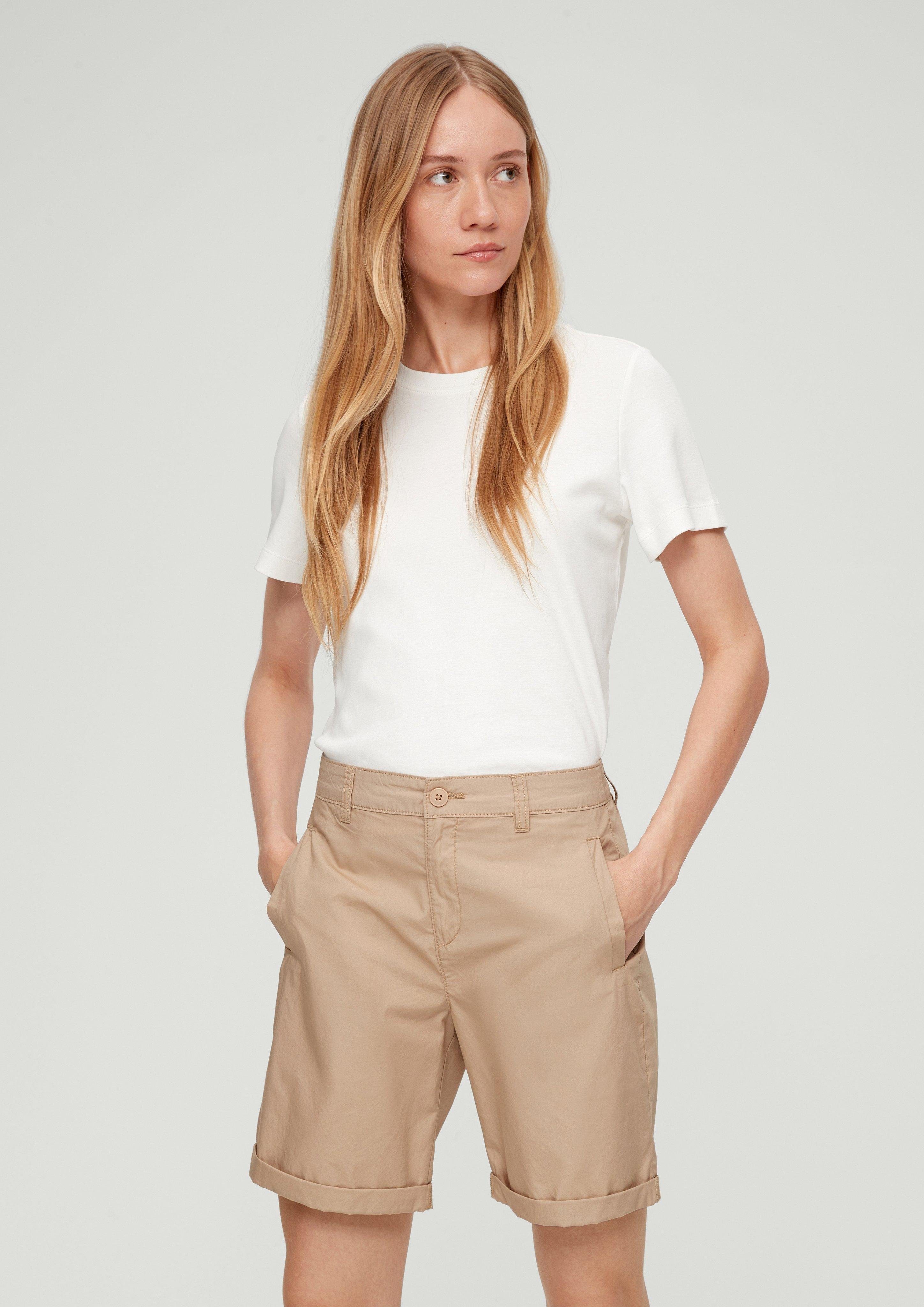 s.Oliver Shorts Regular: Shorts aus Lyocellmix sandstein