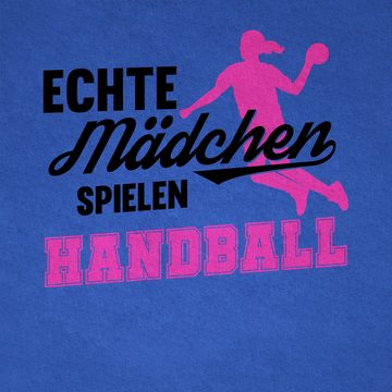 Shirtracer T-Shirt Echte Mädchen spielen Handball - Sprungwurf (1-tlg) Kinder Sport Kleidung