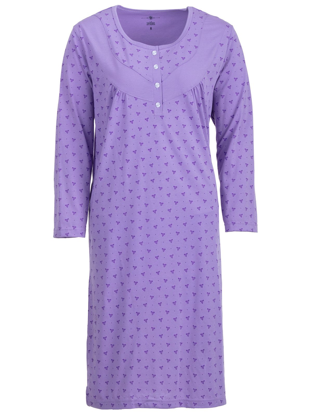 zeitlos Nachthemd Nachthemd Langarm - Helene Schleife günstig online kaufen