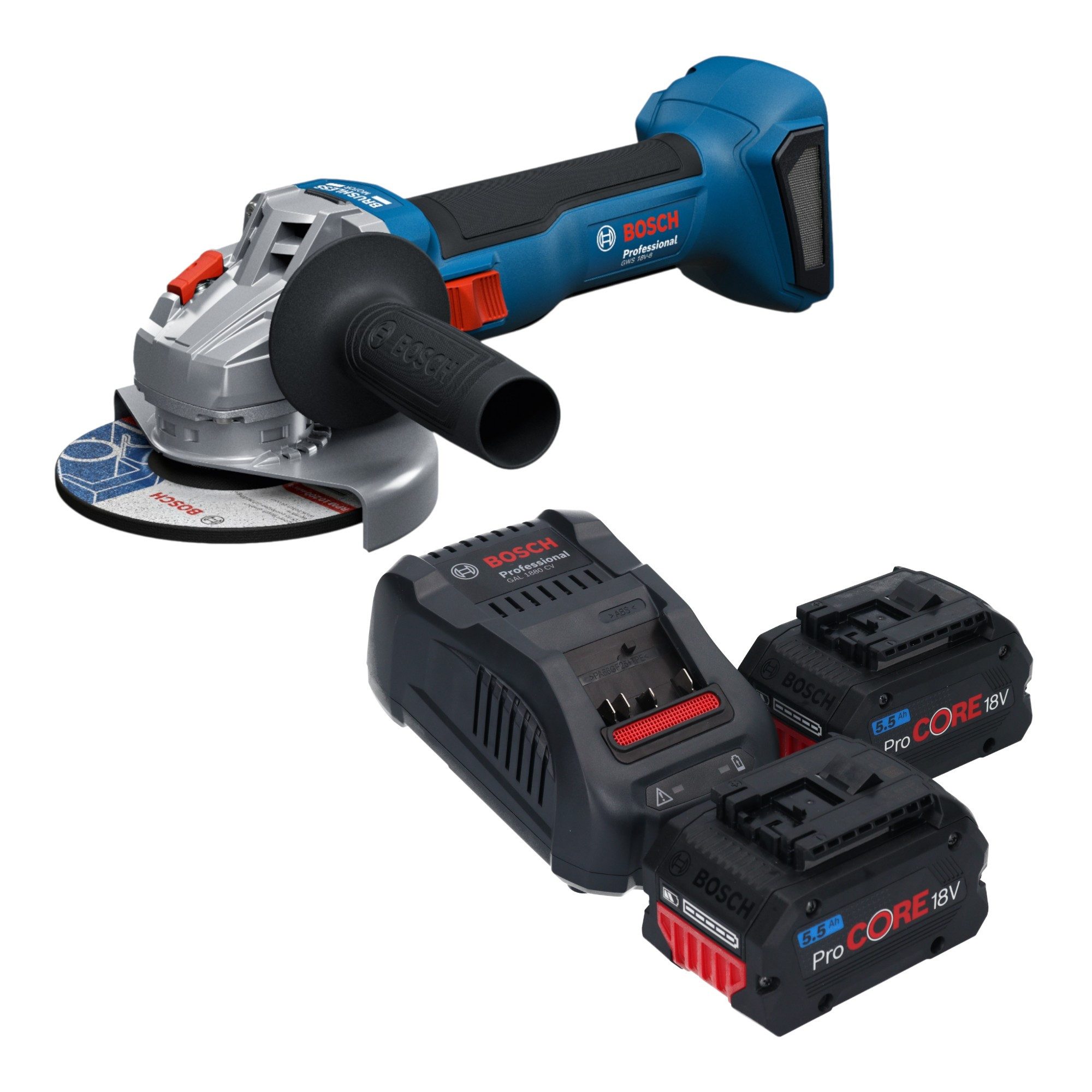 Bosch Professional Akku-Winkelschleifer GWS 18V-8 Professional Akku Winkelschleifer 18 V 125 mm Brushless