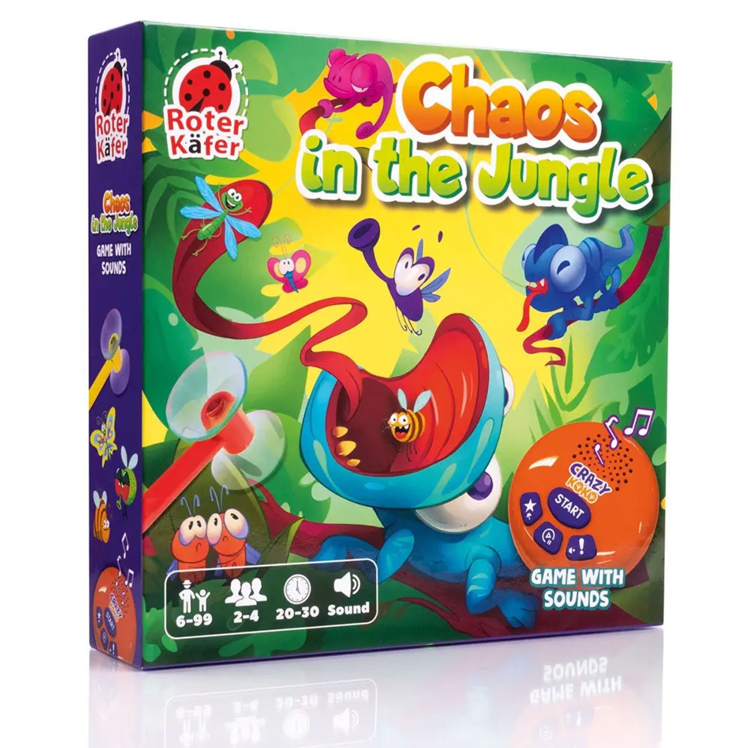 Käfer Spiel Lernspiel Roter Käfer mit Soundmodul Chaos im Dschungel RK1220-01