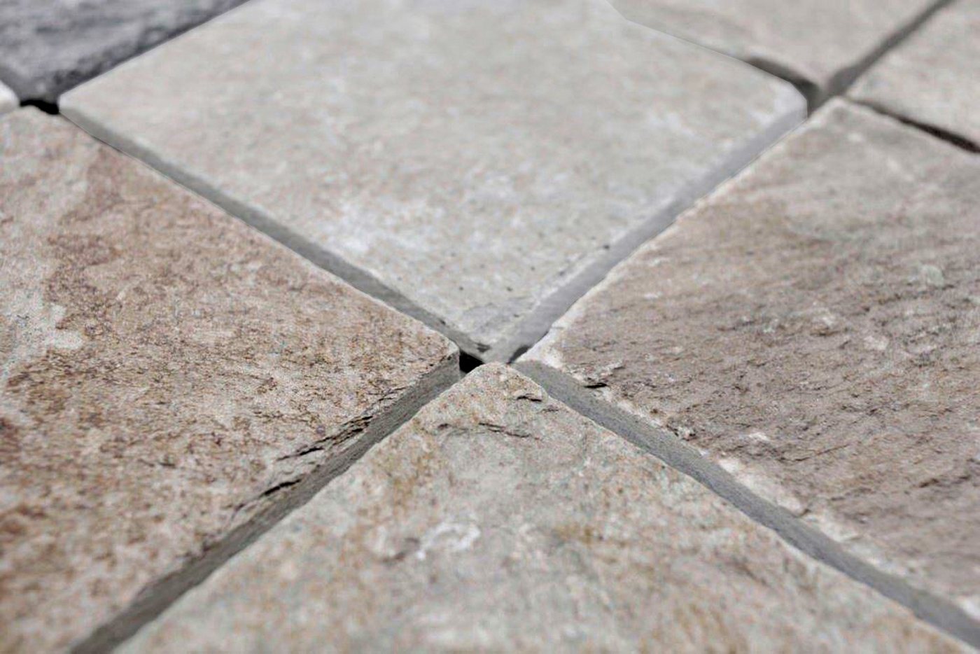 Thumbnail - Mosani Mosaikfliesen Quarzit Naturstein Mosaik Fliese beige grau Wand Boden Dusche Bad