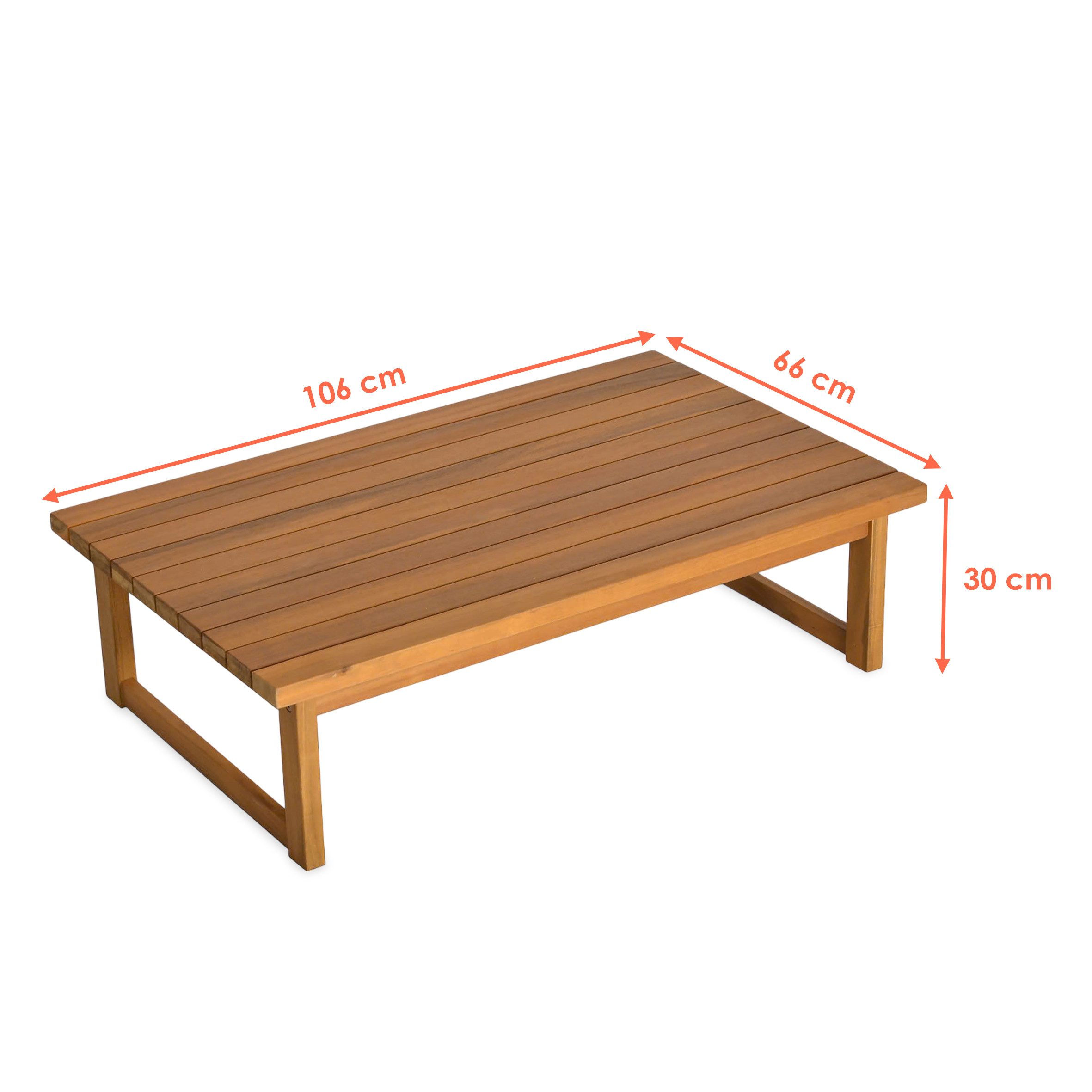 Spetebo Gartentisch Akazienholz Loungetisch geölt 106 x 66 x 30 cm (Packung, 1-St., Beistelltisch), für Außen und Innen
