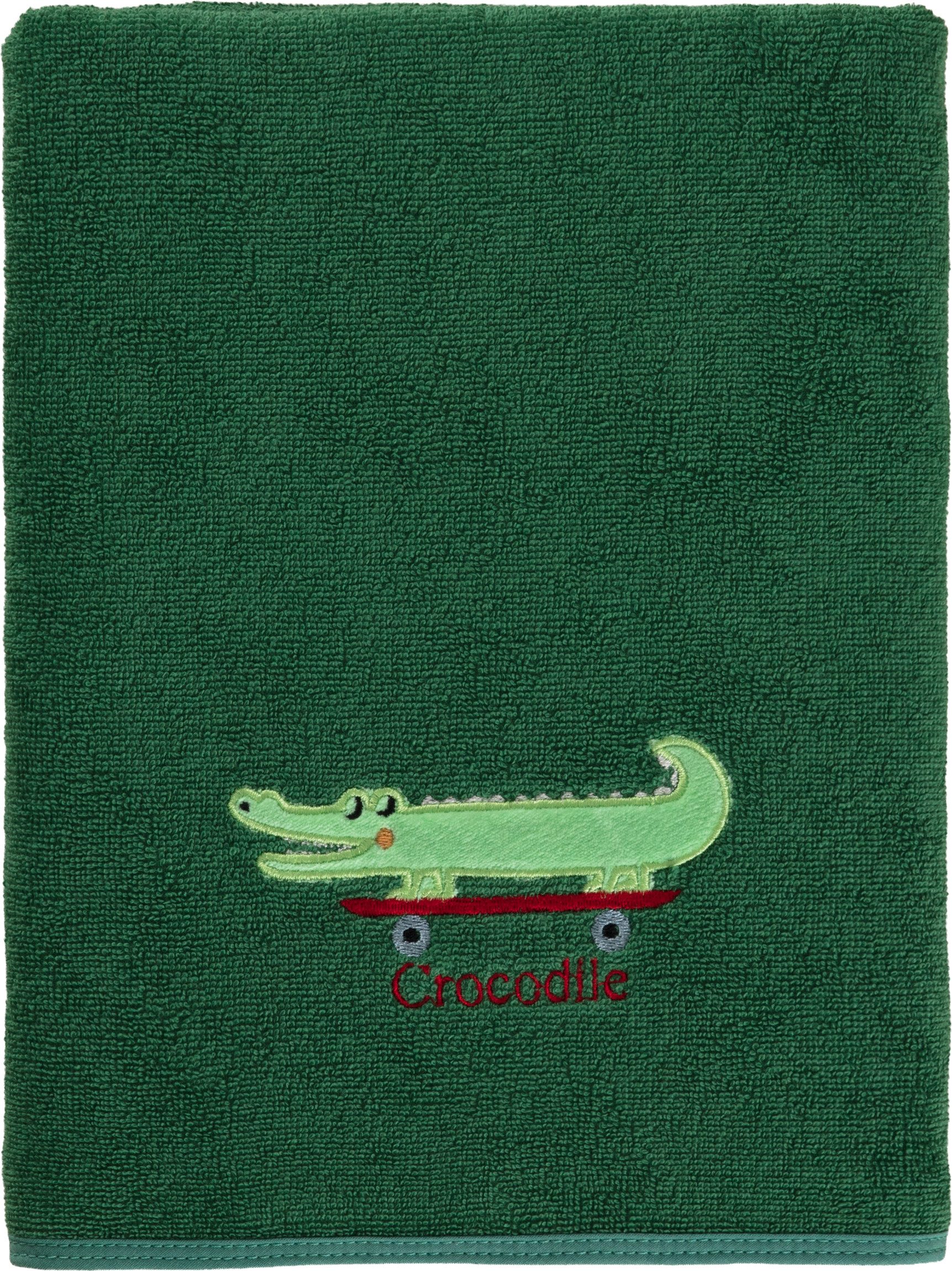 Egeria Duschtuch Crocodile, Frottier (1-St), mit Kokodil Applikation