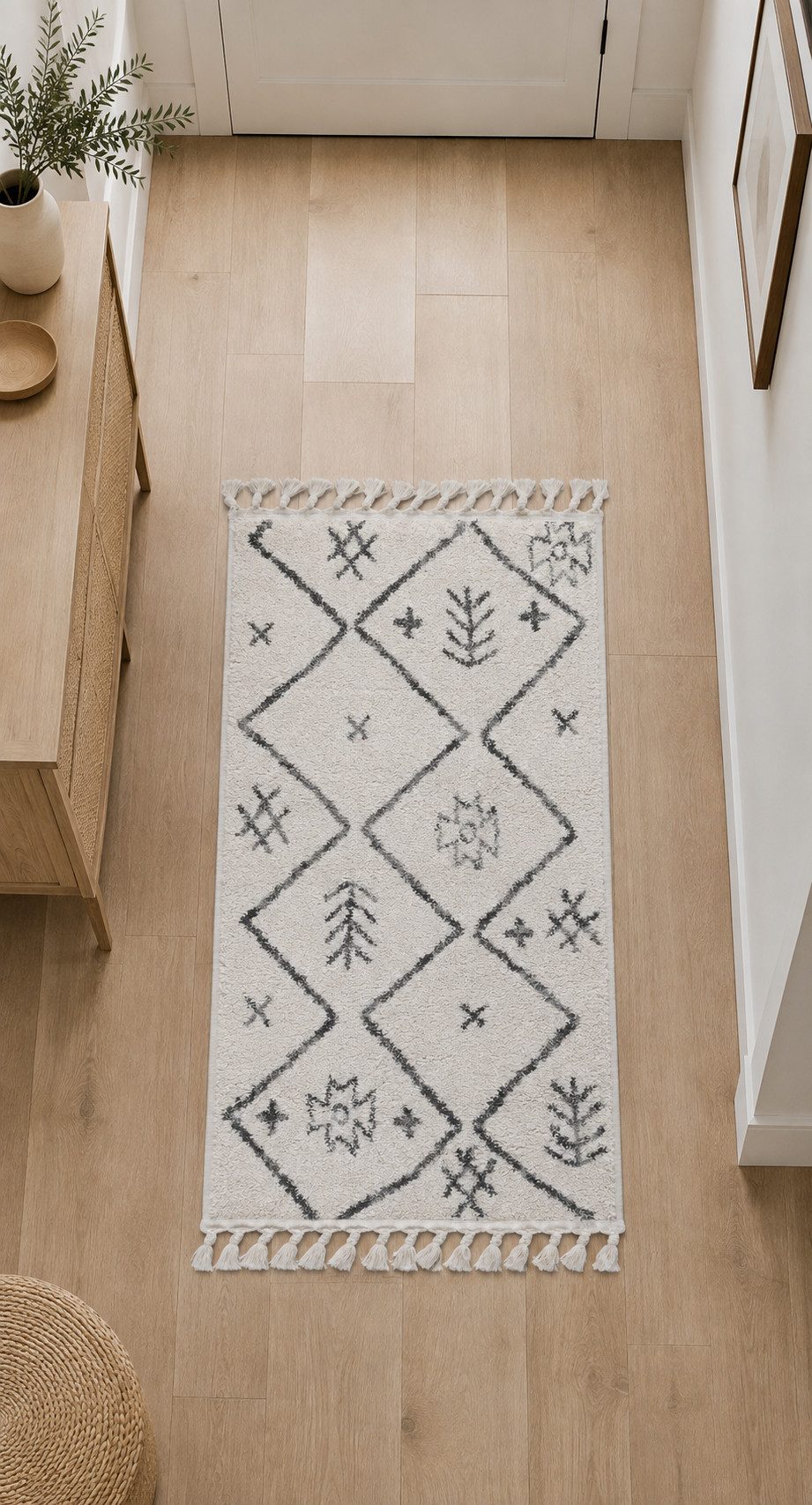 TEPPIA Hochflor-Teppich Teppia Marakesch 3648A Teppich Cream/L.Grey