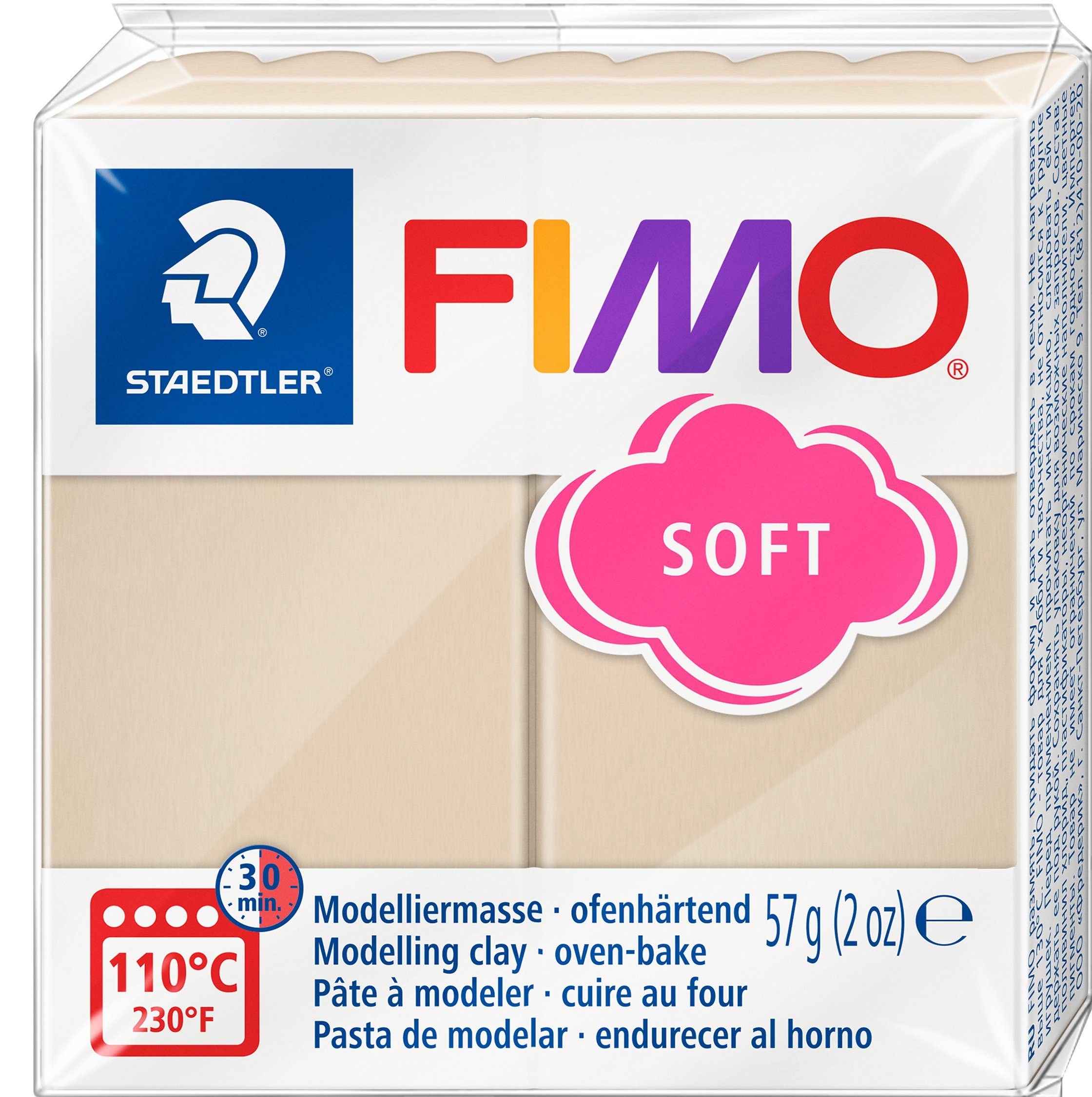 FIMO Modelliermasse soft Basisfarben, 57 g Sahara | Modellierwerkzeuge