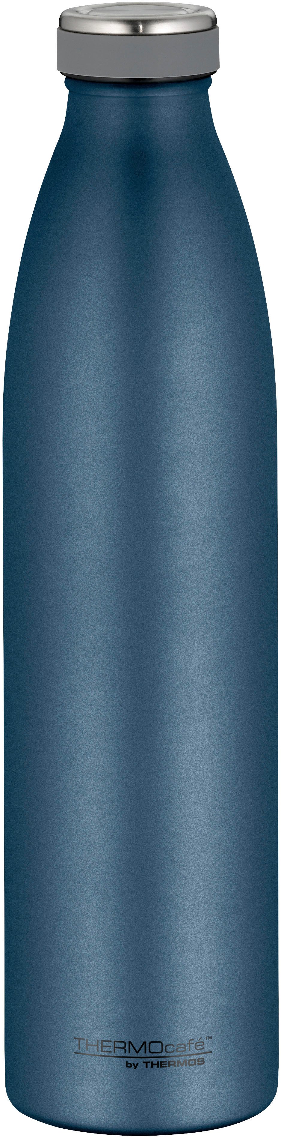 THERMOcafé Isolierflasche TC BOTTLE, aus doppelwandigem Edelstahl, spülmaschinenfest, gummierter Drehverschluss, absolut dicht bei Kohlensäure