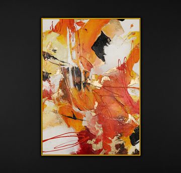 YS-Art Gemälde Orangene Explosion, Abstraktion