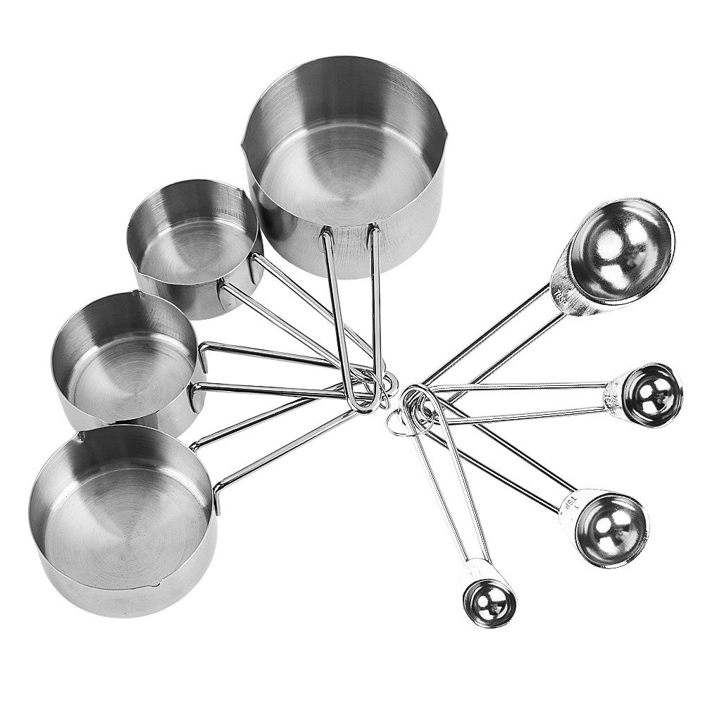 Messlöffel Edelstahl Messbecher & Löffel Kit 8-teiliges Set 430 Edelstahl