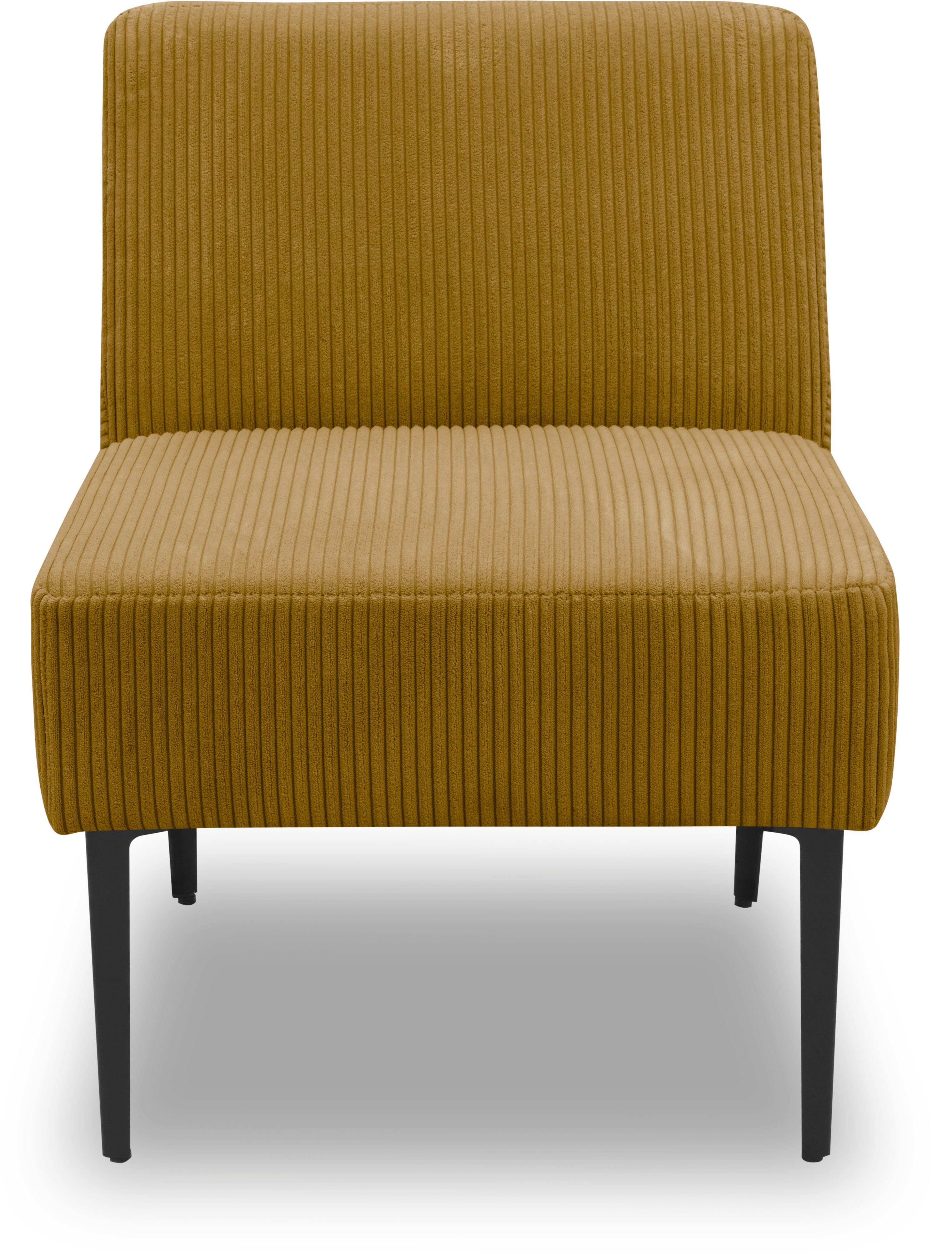 DOMO collection Sessel 700010, für individuelle Zusammenstellung eines persönlichen Sofas gold/curry