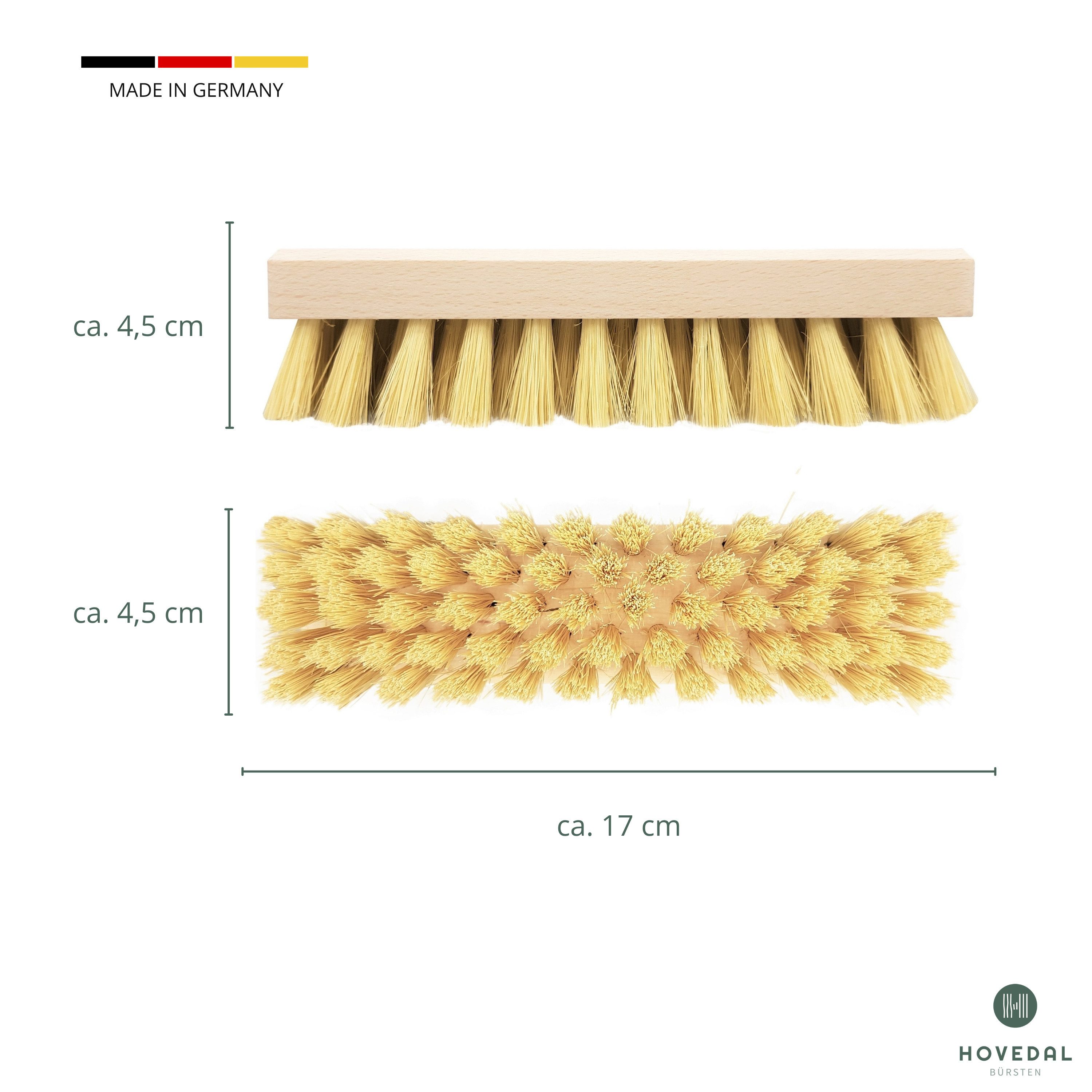 Hovedal Reinigungsbürste 2er Set Scheuerbürste, Scheuerbürsten aus Holz mit Naturborsten, Scheuerbürsten, Wurzelbürsten, Hand Schrubber Wurzelbürste, Putzbürste – Bild 4 von 5