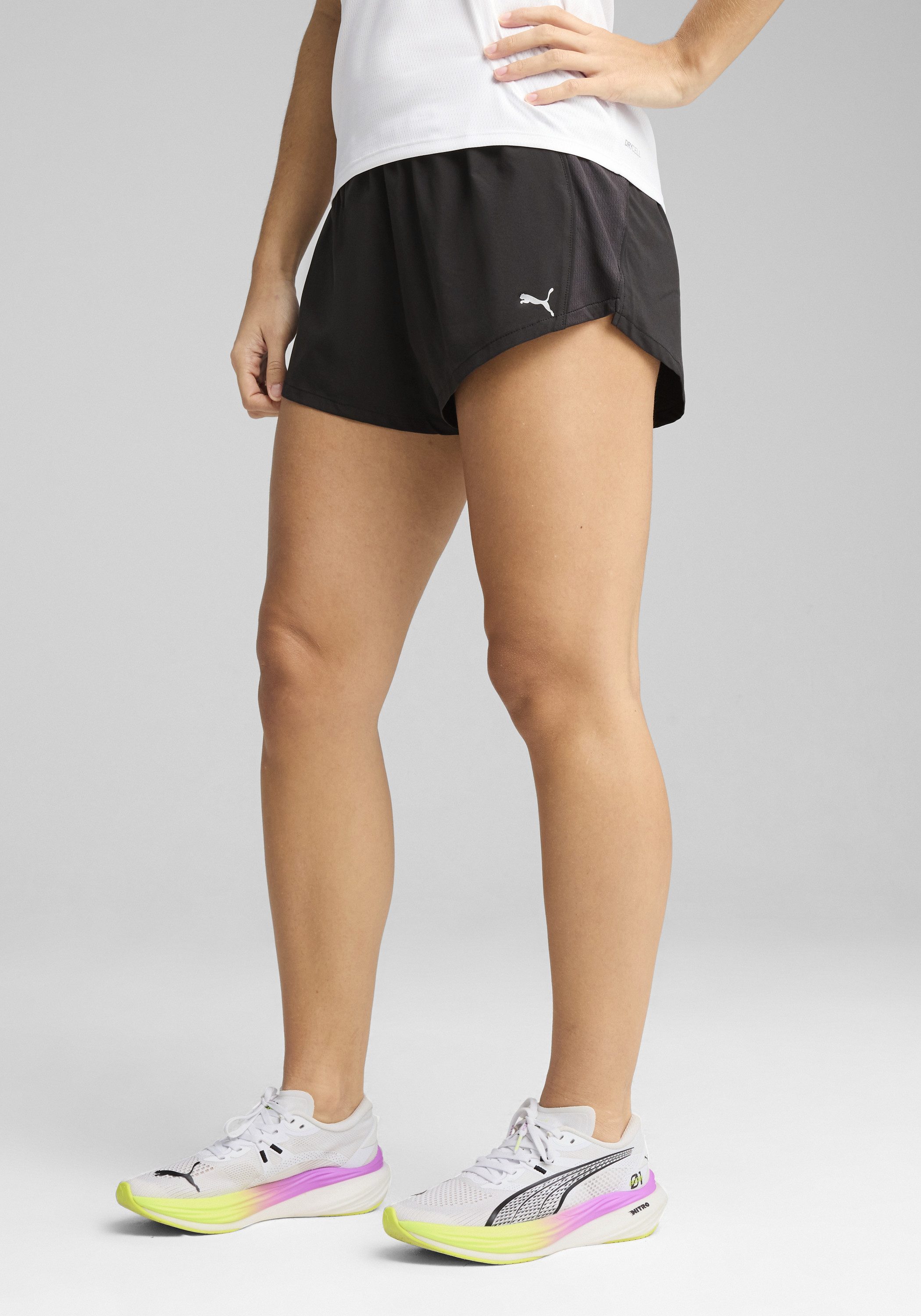 PUMA Laufshorts W RUN VELOCITY 3 SHORT atmungsaktiv, mit DryCELL Technologie, schmale Passform