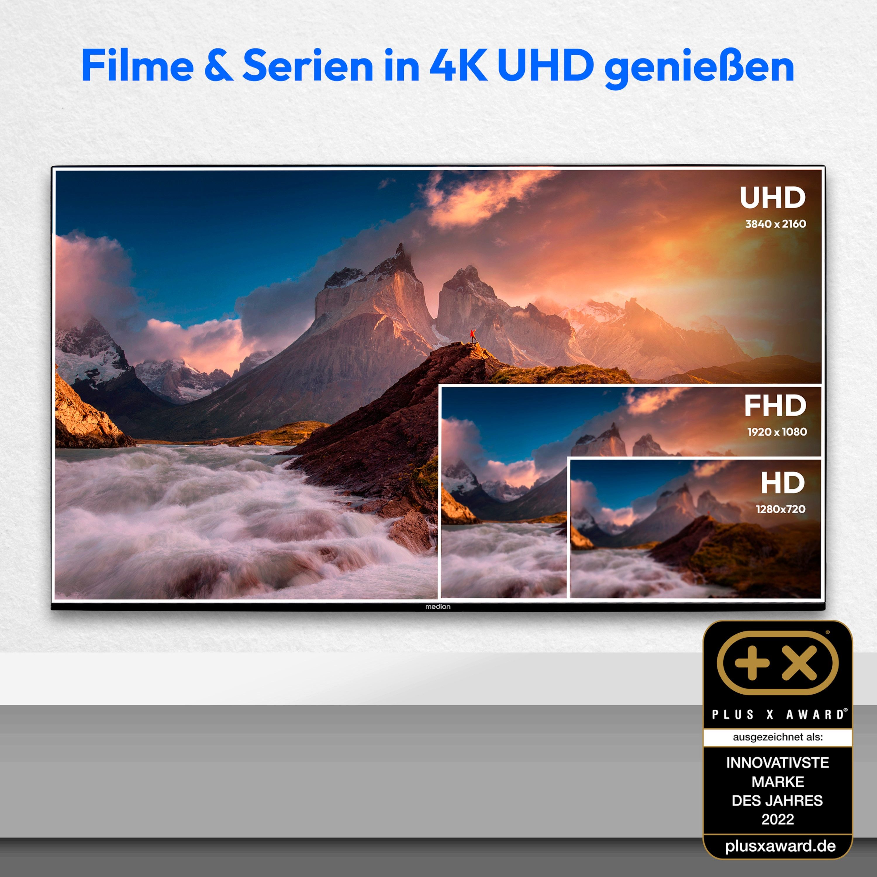 Medion® MD30987 LCD-LED Fernseher (138.8 cm/55 schwarz ! RABATT: 13.33%