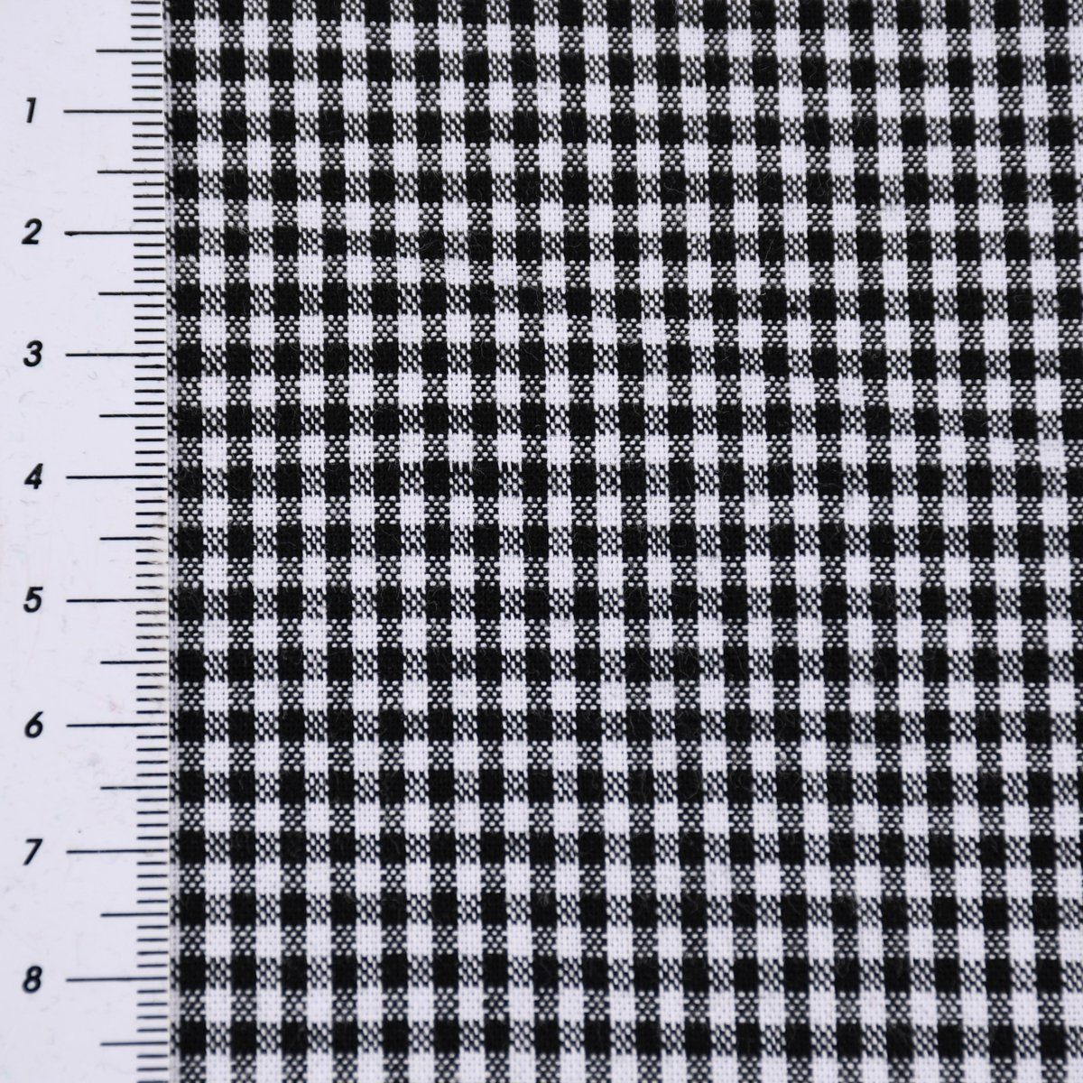 SCHÖNER LEBEN. Stoff Baumwollstoff Meterware kariert weiß schwarz 2mm