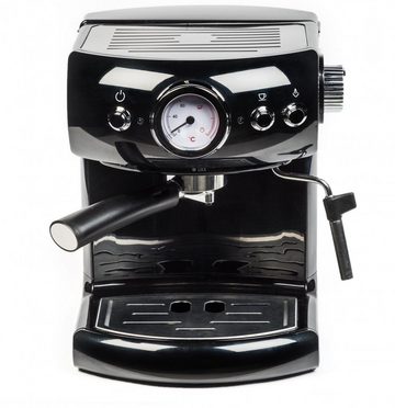 Acopino Espressomaschine Palermo, Kompakte, unkomplizierte Espressomaschine, Manometer