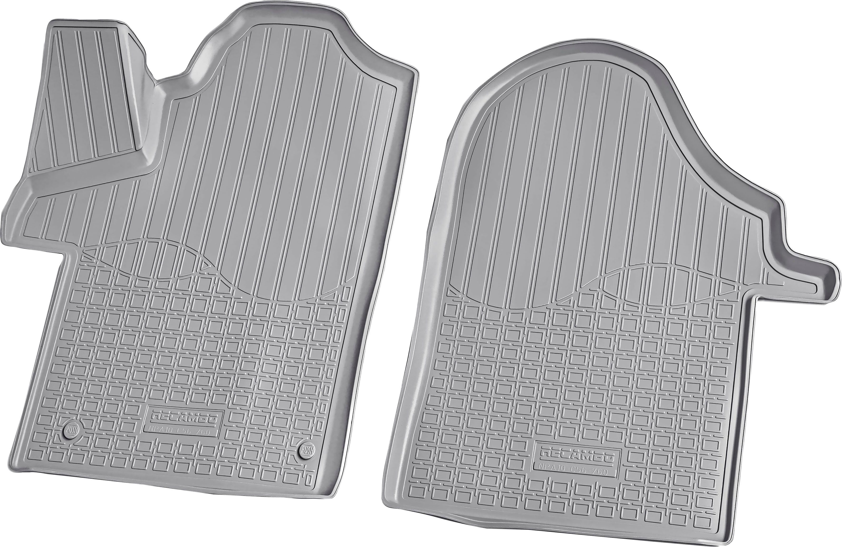 RECAMBO Passform-Fußmatten CustomComforts (2 St), für Mercedes V-Klasse,  W447 ab 2014 vorne, perfekte Passform, Pflegeleicht, strapazierfähig,  reißfest und geruchsneutral