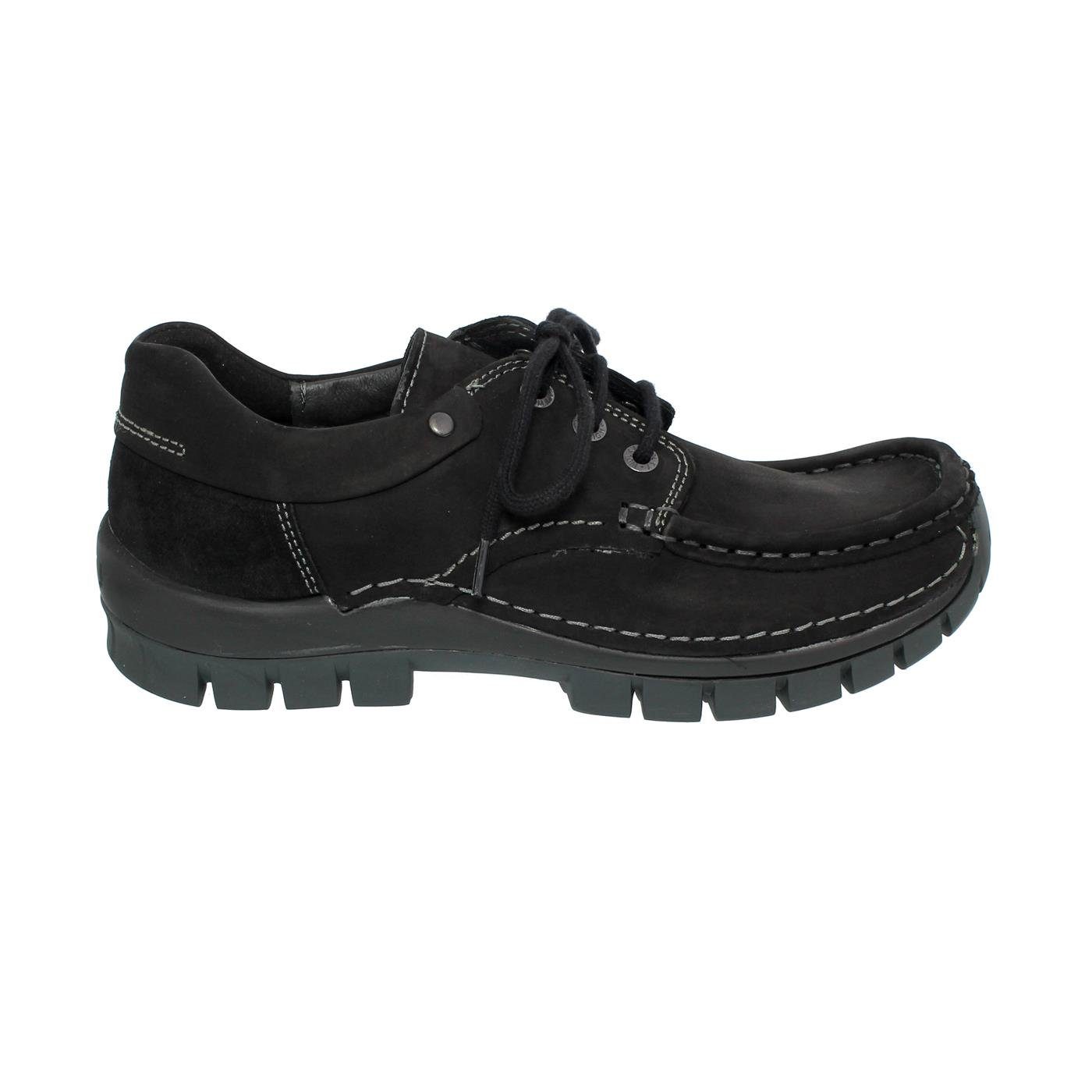 WOLKY Wolky Fly Halbschuh, Oiled nubuck, black 0472616-000 Schnürschuh