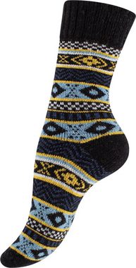 Vincent Creation® Norwegersocken (3-Paar) Hygge Socken mit Wolle