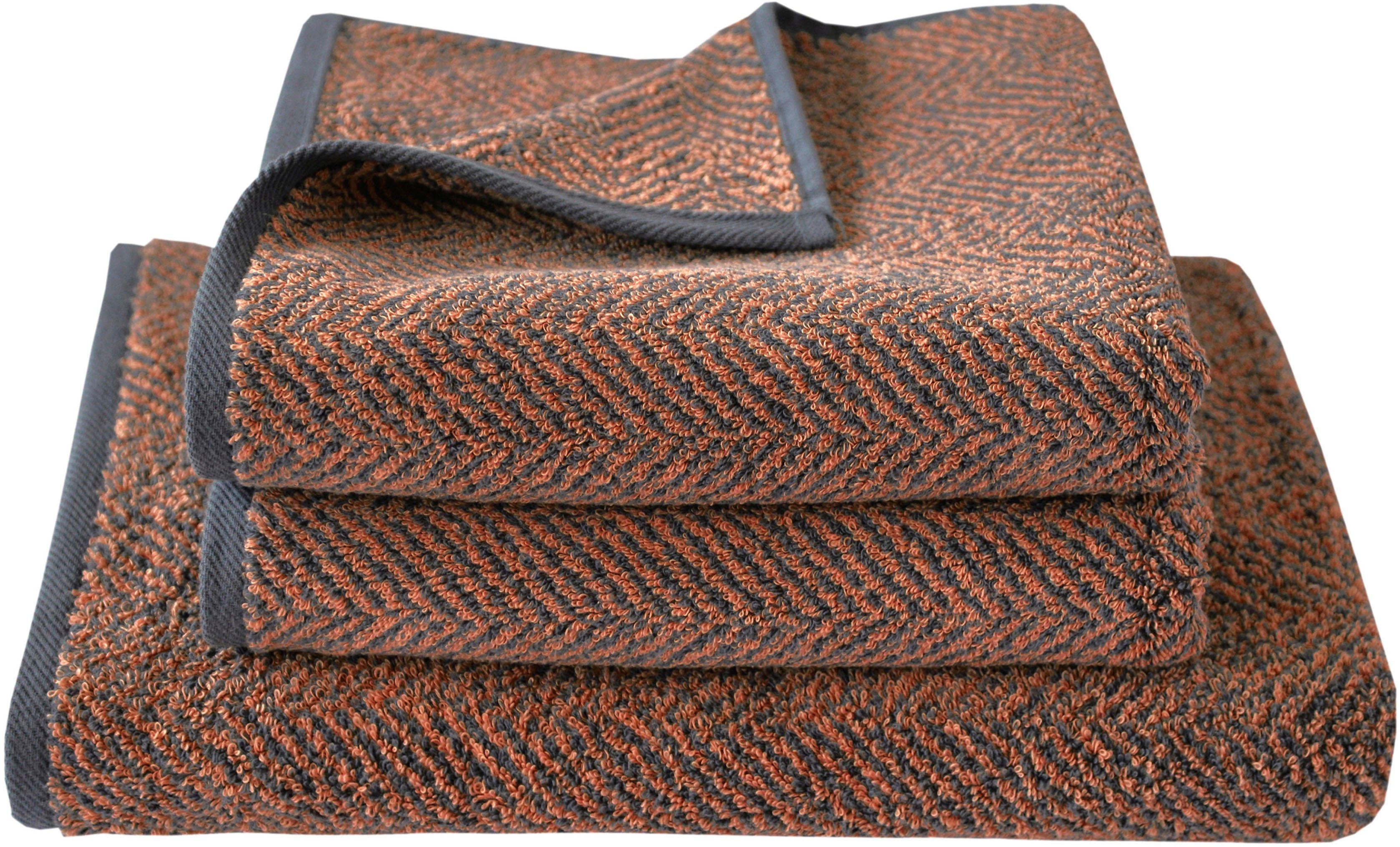 Dyckhoff Handtuch Set Golden Shades Herringbone, günstig online kaufen