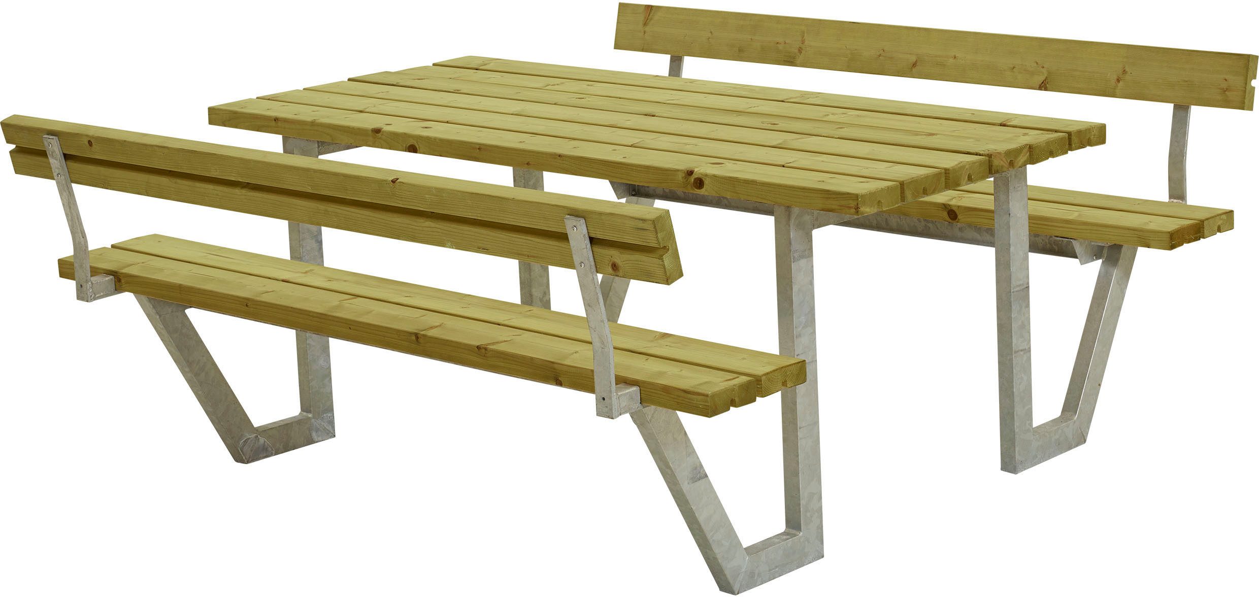 PLUS Garten-Essgruppe »Wega« Kombimöbel mit 2 Rückenlehnen, (1-tlg), 177x185x76/45 cm