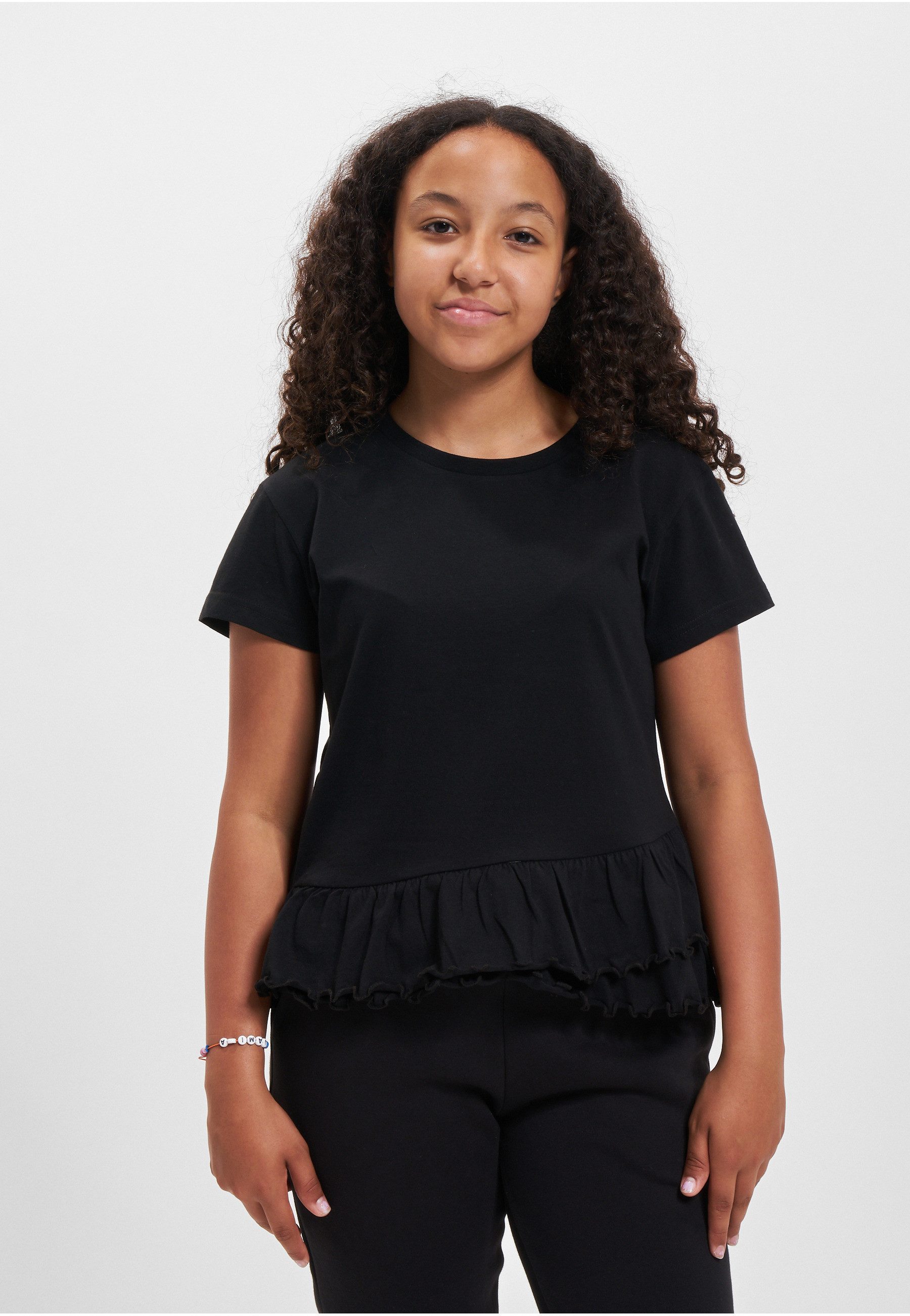 URBAN CLASSICS T-Shirt Urban Classics Damen Girls Organic Volant Tee (1-tlg)