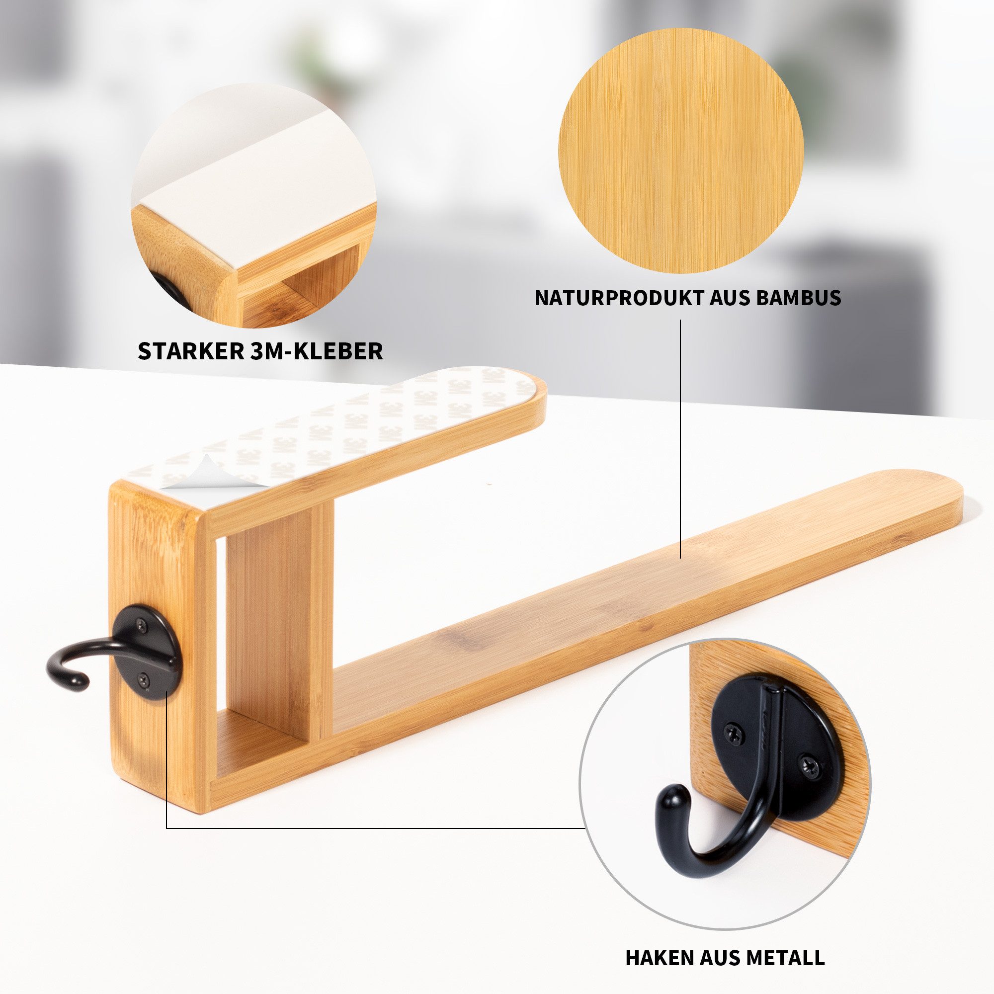 AdelDream Handtuchhalter AdelDream Badezimmer Handtuchhalter aus Bambus günstig online kaufen