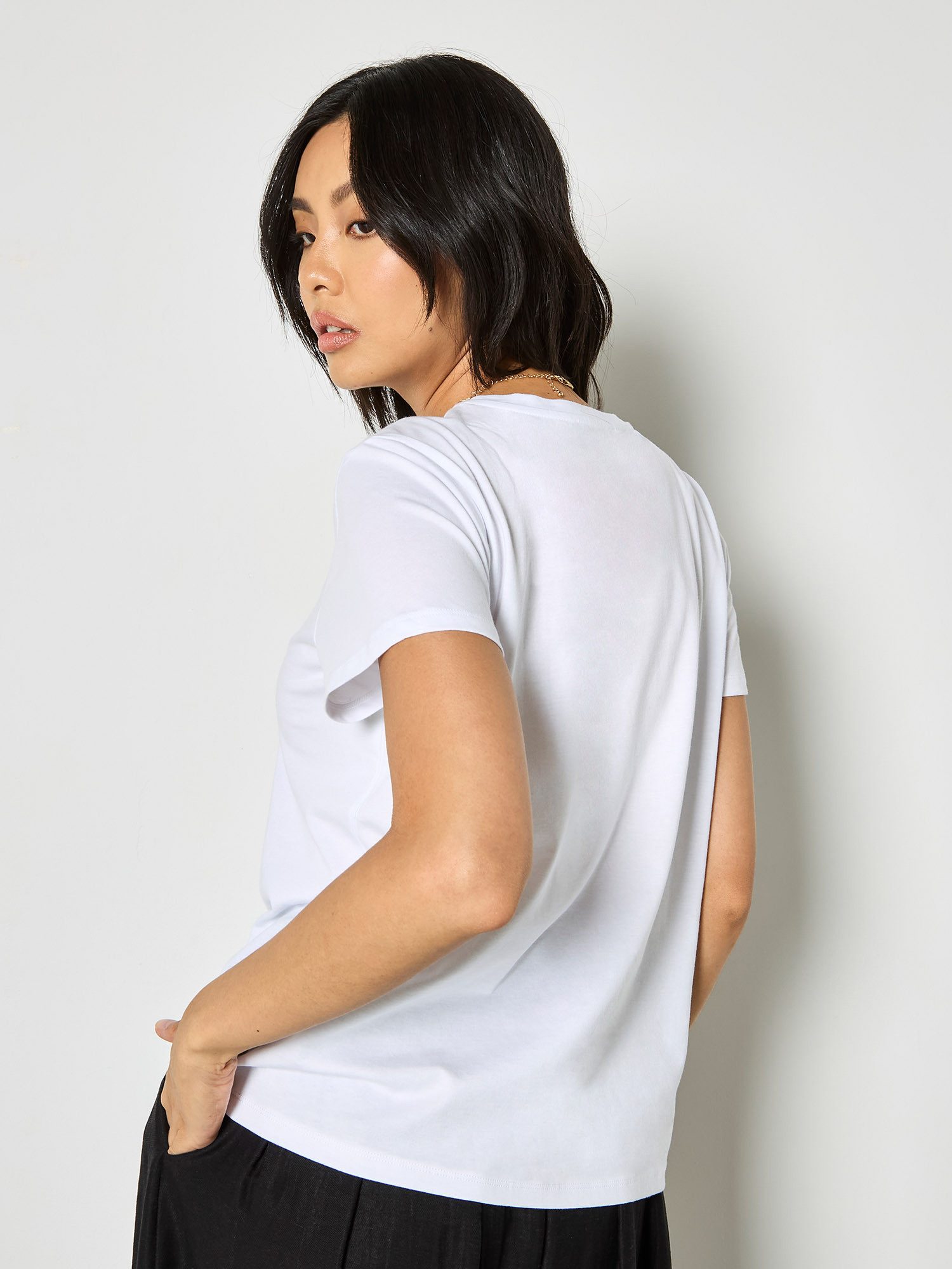 Apricot T-Shirt T-shirt mit Goldfolien-Blumenprint