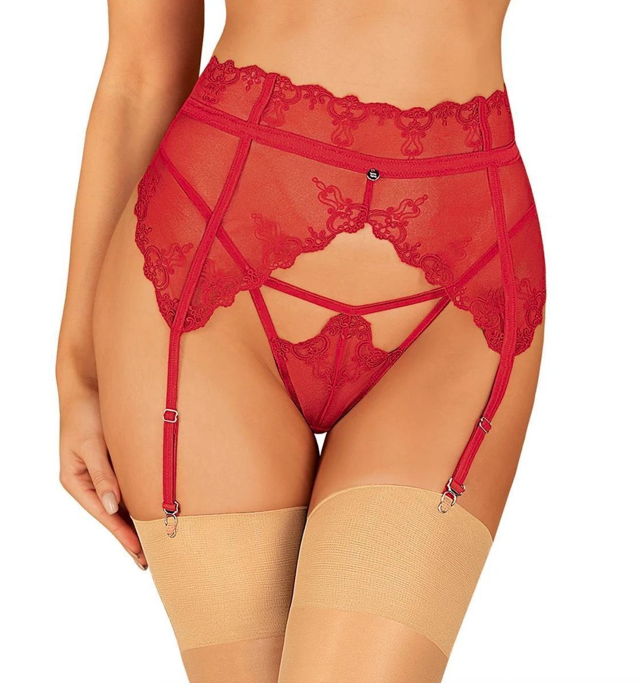 Strumpfhalter Lonesia Strapsgürtel Strumpfhalter - rot