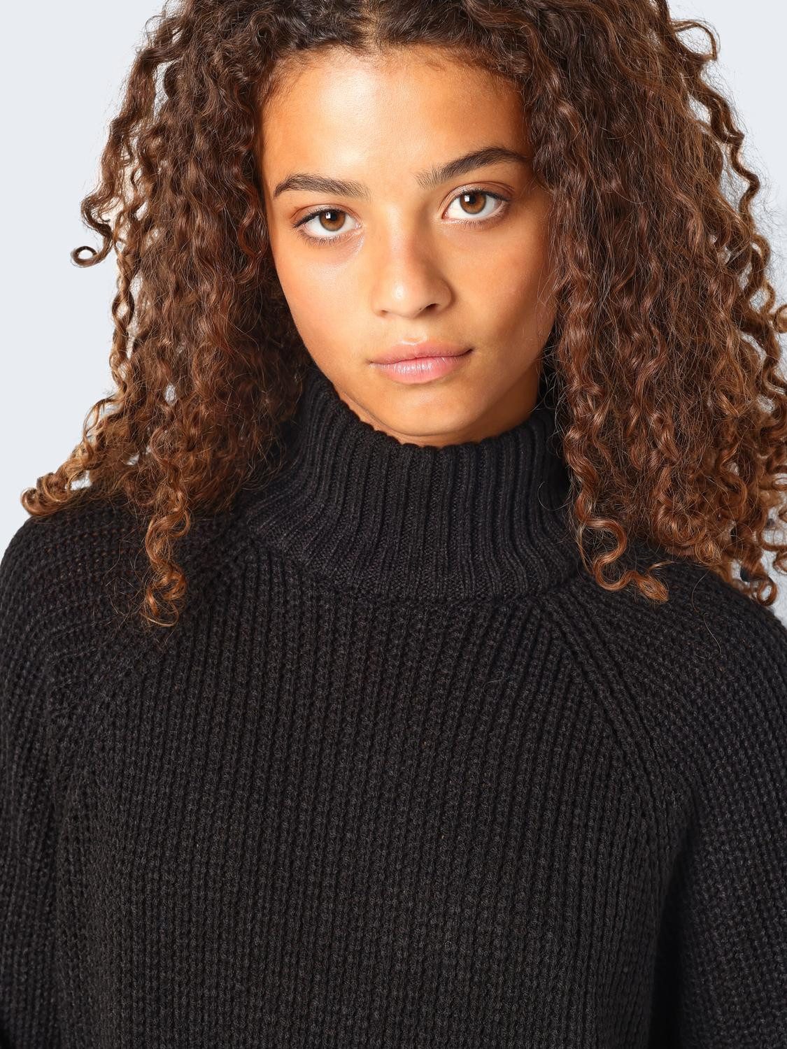 Noisy may Strickkleid NMTIMMY L/S KNIT DRESS NOOS Kunstfaser, relaxed fit