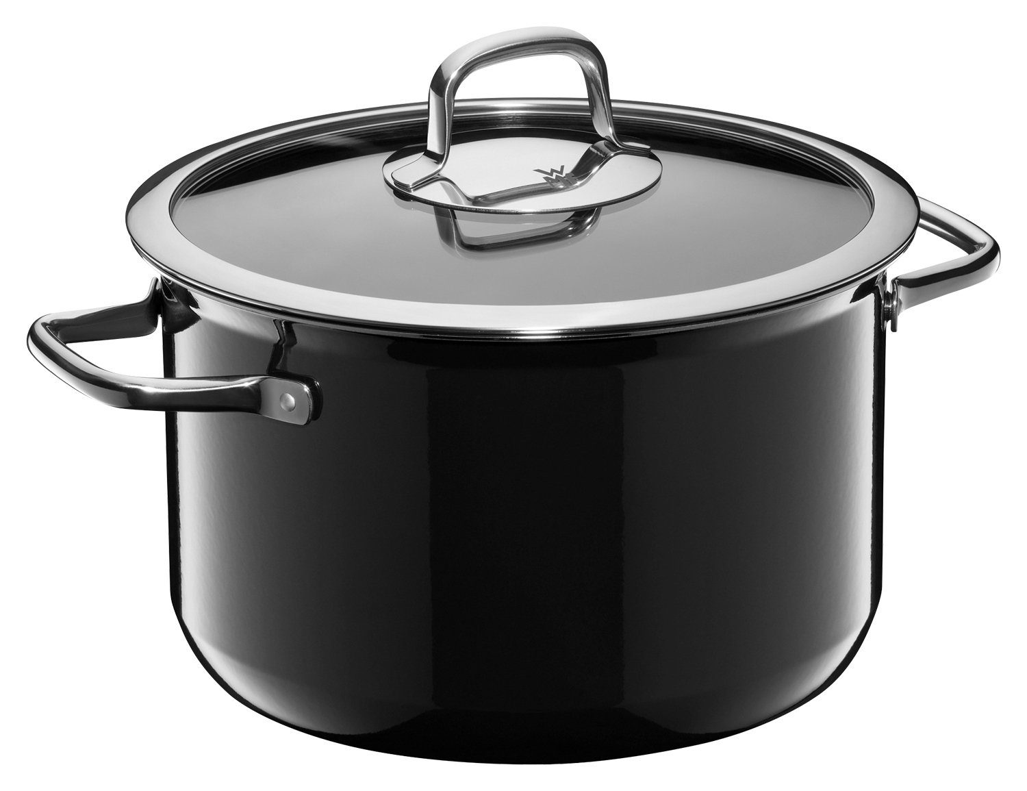WMF Fleischtopf FUSIONTEC COMPACT, Ø 24 cm, Schwarz, 5,9 Liter, Cromargan® Edelstahl Rostfrei 18/10, Induktion