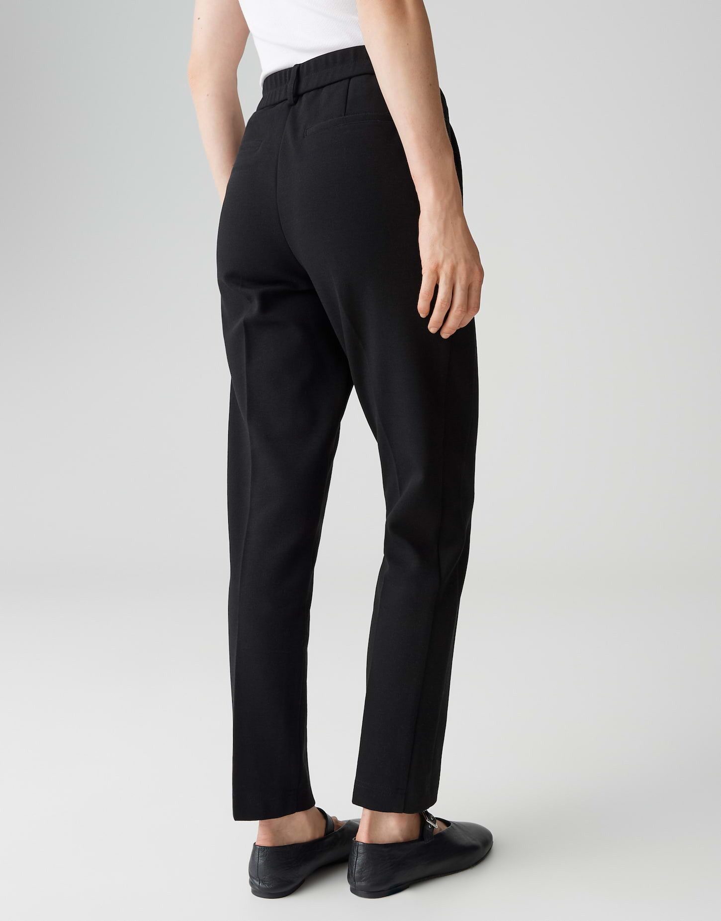 OPUS Stoffhose MELINA COZY aus Baumwoll Mix schmal zulaufendes Bein, fester Griff
