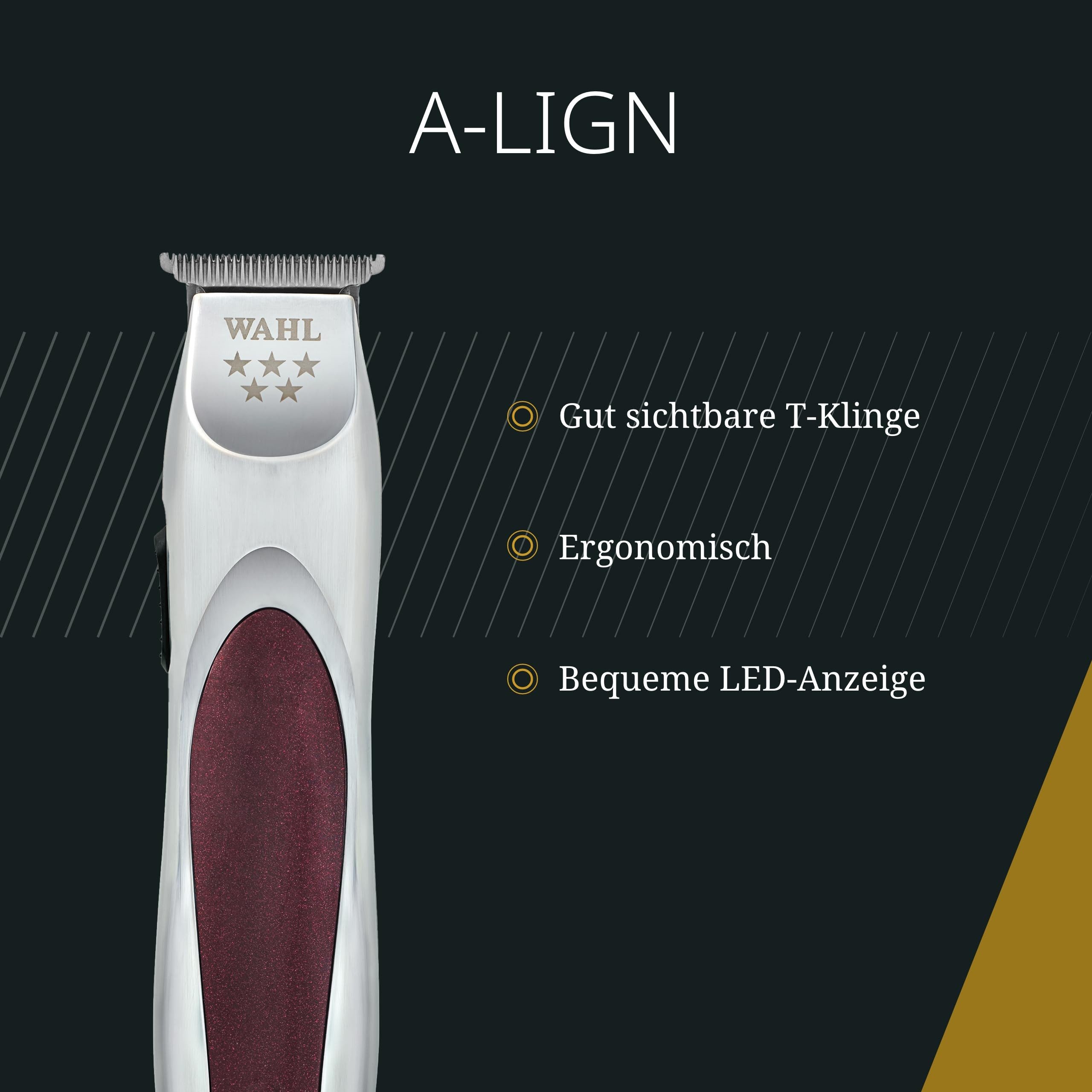 WAHL GmbH Haarschneider Wahl A-LIGN Netz-/Kabelloser Haartrimmer - für Bereiche von Gesicht
