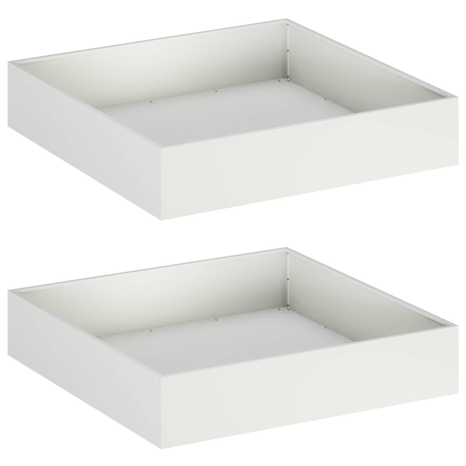 vidaXL Blumentopf Garten-Pflanzgefäß 2 stk. Weiß 80 x 80 x 20 cm (2 St)