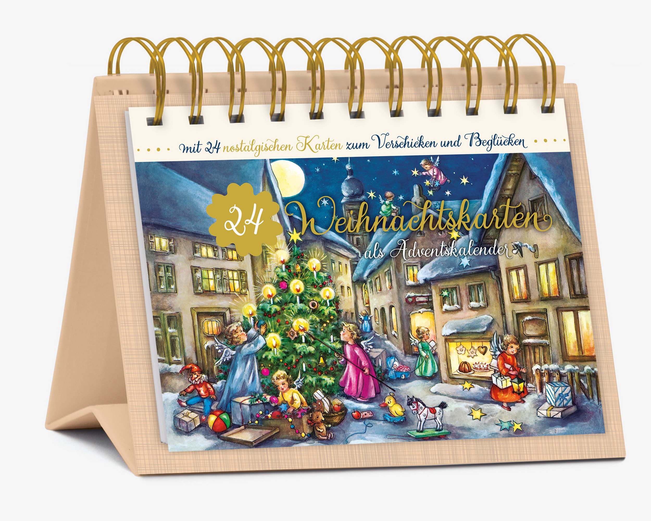 Korsch Verlag Adventskalender Postkarten-Adventskalender '24 Nostalgische Weihnachtskarten'