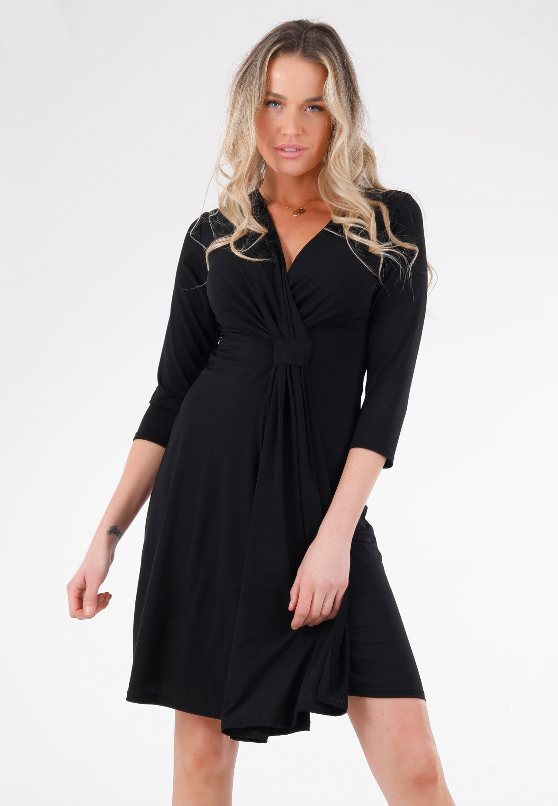 YC Fashion & Style Minikleid Elegantes Wickelkleid mit fließendem Fall Basi günstig online kaufen