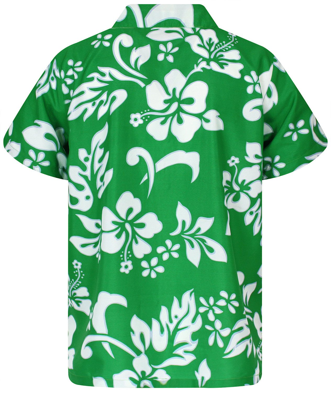 King Kameha Hawaiihemd Hibiscus Übergrößen 7XL-12XL Kurzarm Front-Tasche Stylish Unisex