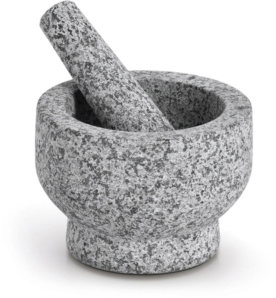 Zeller Present Mörser & Stößel-Set, Granit, grau, natürliches Material, 2,9 kg, 330 ml