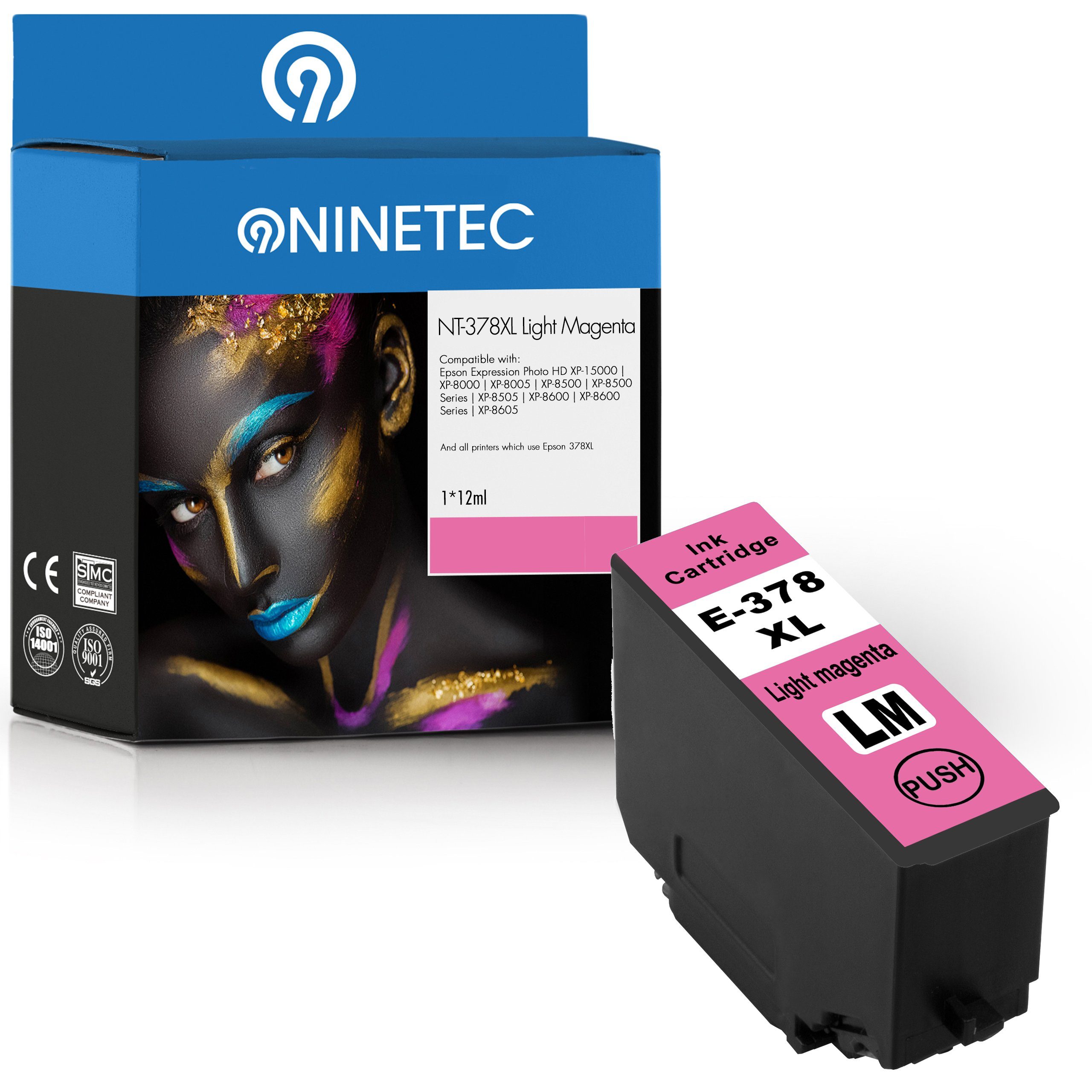 NINETEC ersetzt Epson 378XL T3796 Light Magenta Tintenpatrone