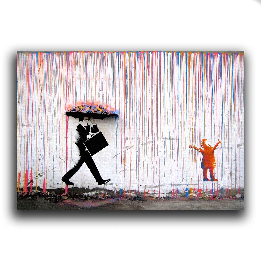 Wandbild Colored Rain