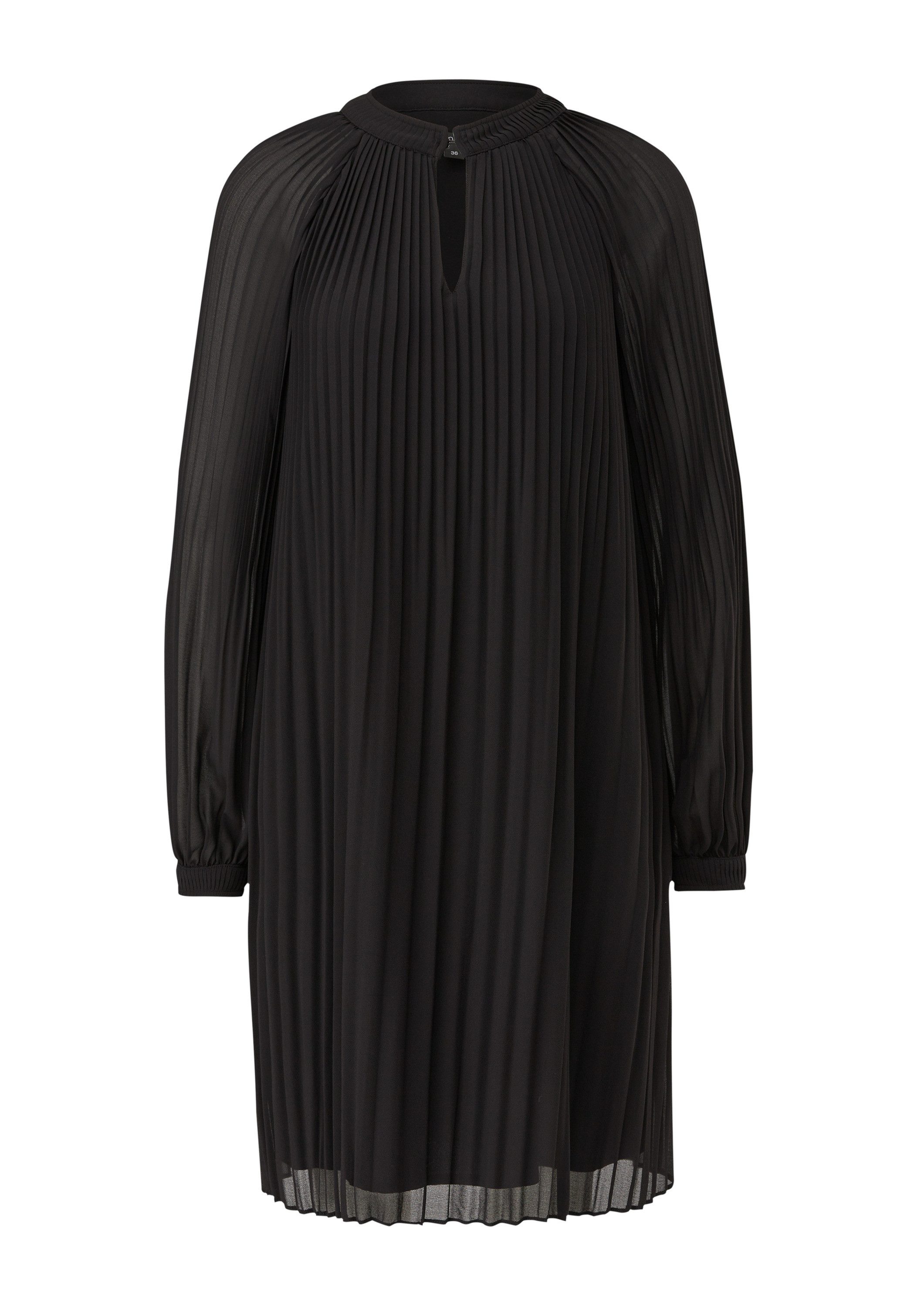 comma Minikleid Kleid Chiffon-Kleid mit Plisseefalten günstig online kaufen