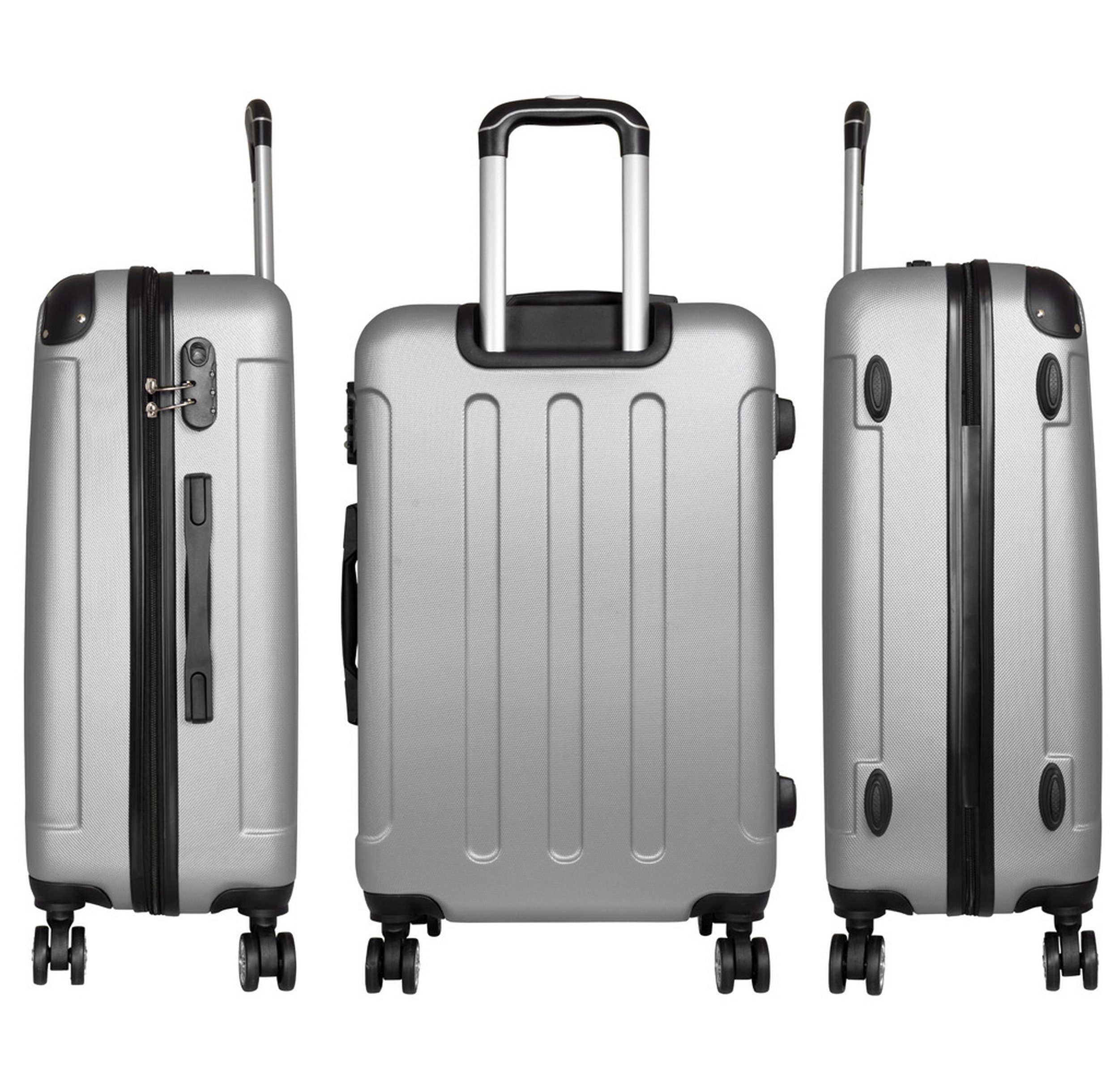 MONOPOL® Trolleyset 4-tlg. - 87-77-67-55cm 4 Rollen - anthrazit, silber, blau, rot