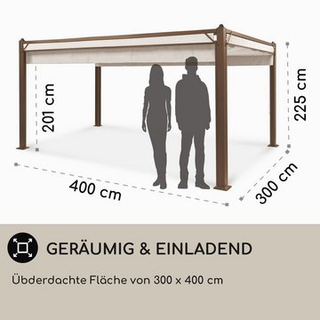 blumfeldt Pavillon Pantheon_Cortina_Rust, (Set, Set), Pergola Terrassenüberdachung Grillpavillon Gartenpavillon Sonnenschutz