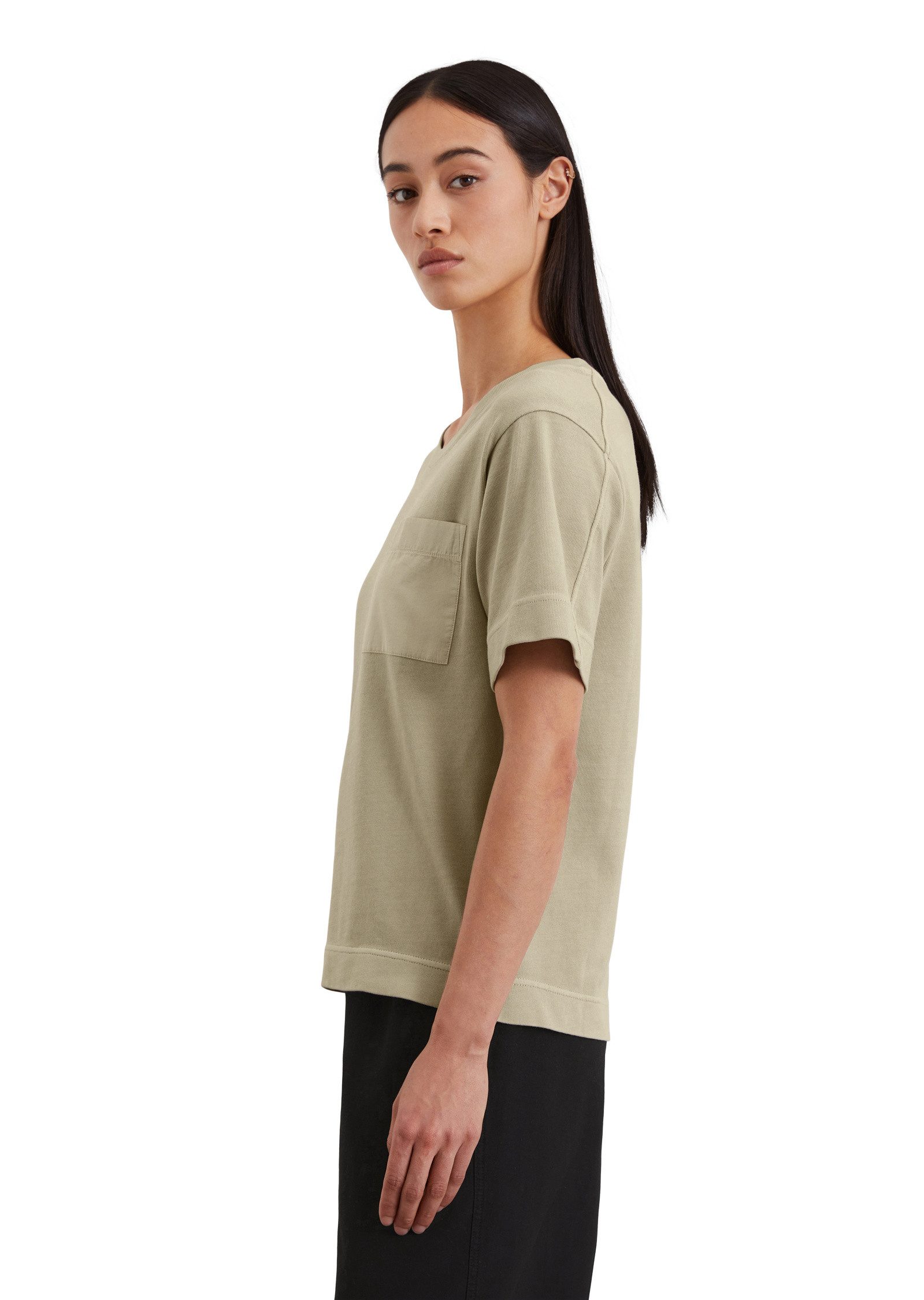 Marc O'Polo T-Shirt mit aufgesetzter Satin-Tasche günstig online kaufen