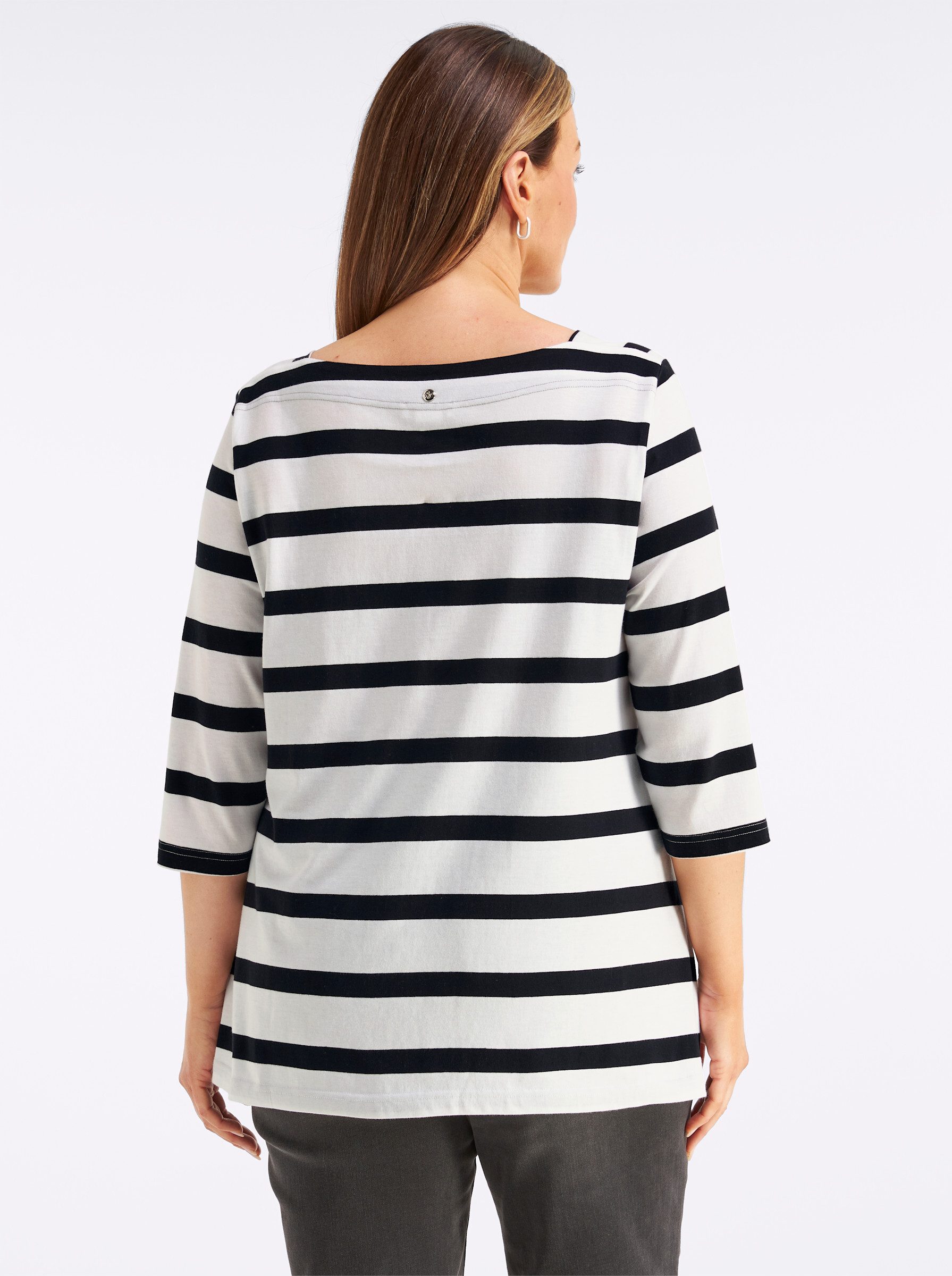 Sheego T-Shirt U-Boot-Shirt 3/4-Arm