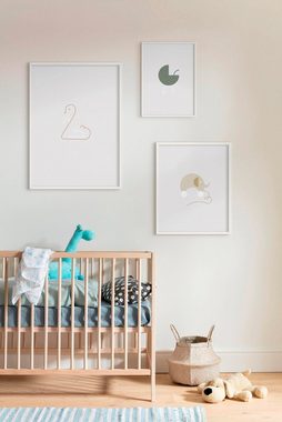 Komar Poster Baby Happy, Figuren (1 St), Kinderzimmer, Schlafzimmer, Wohnzimmer
