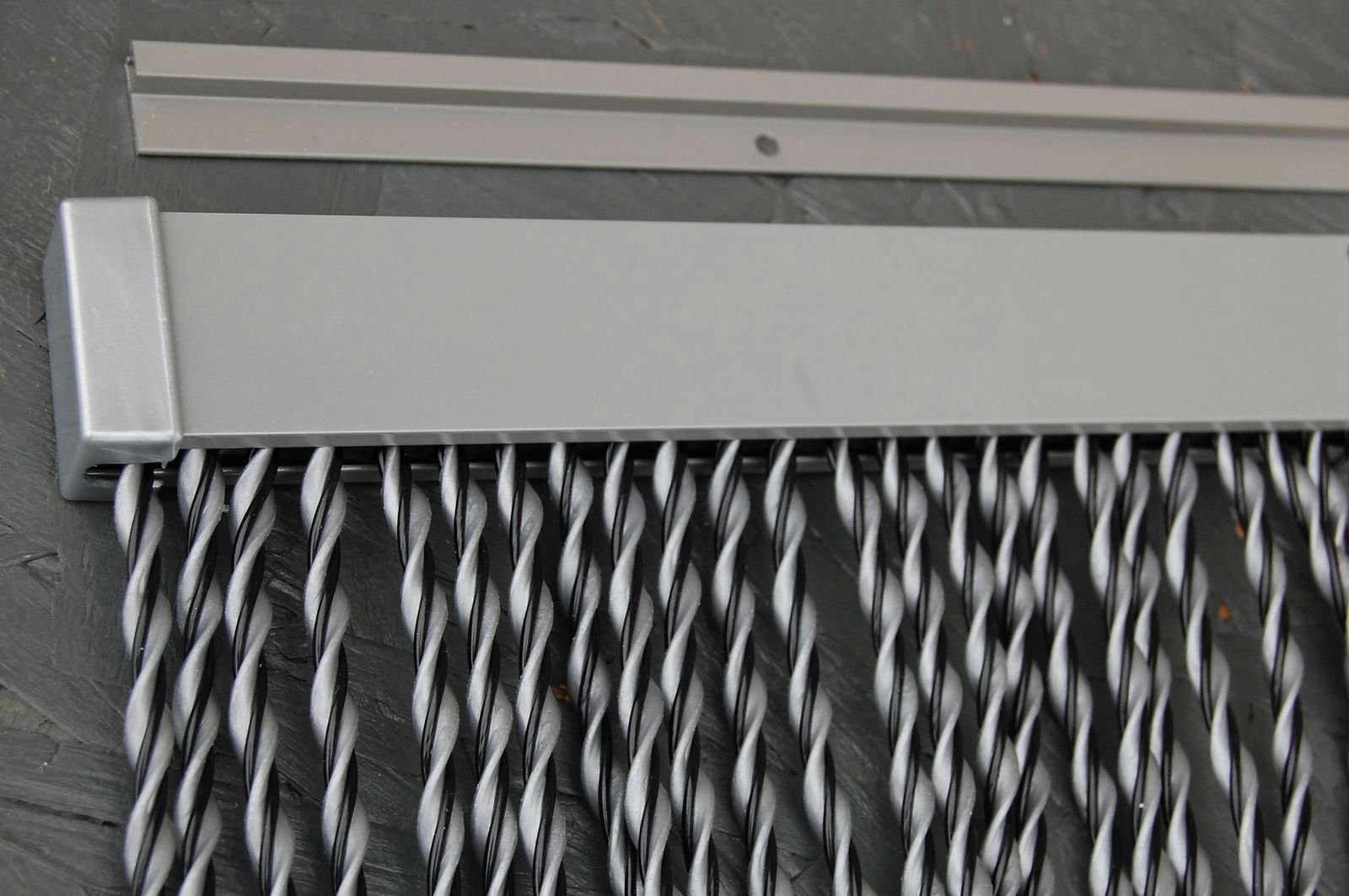 90 Breite PVC Streifenvorhang 3 kürzbar cm, Tenda silber, Insektenschutz-Vorhang 210 und La La Länge Tenda RIVA - individuell x